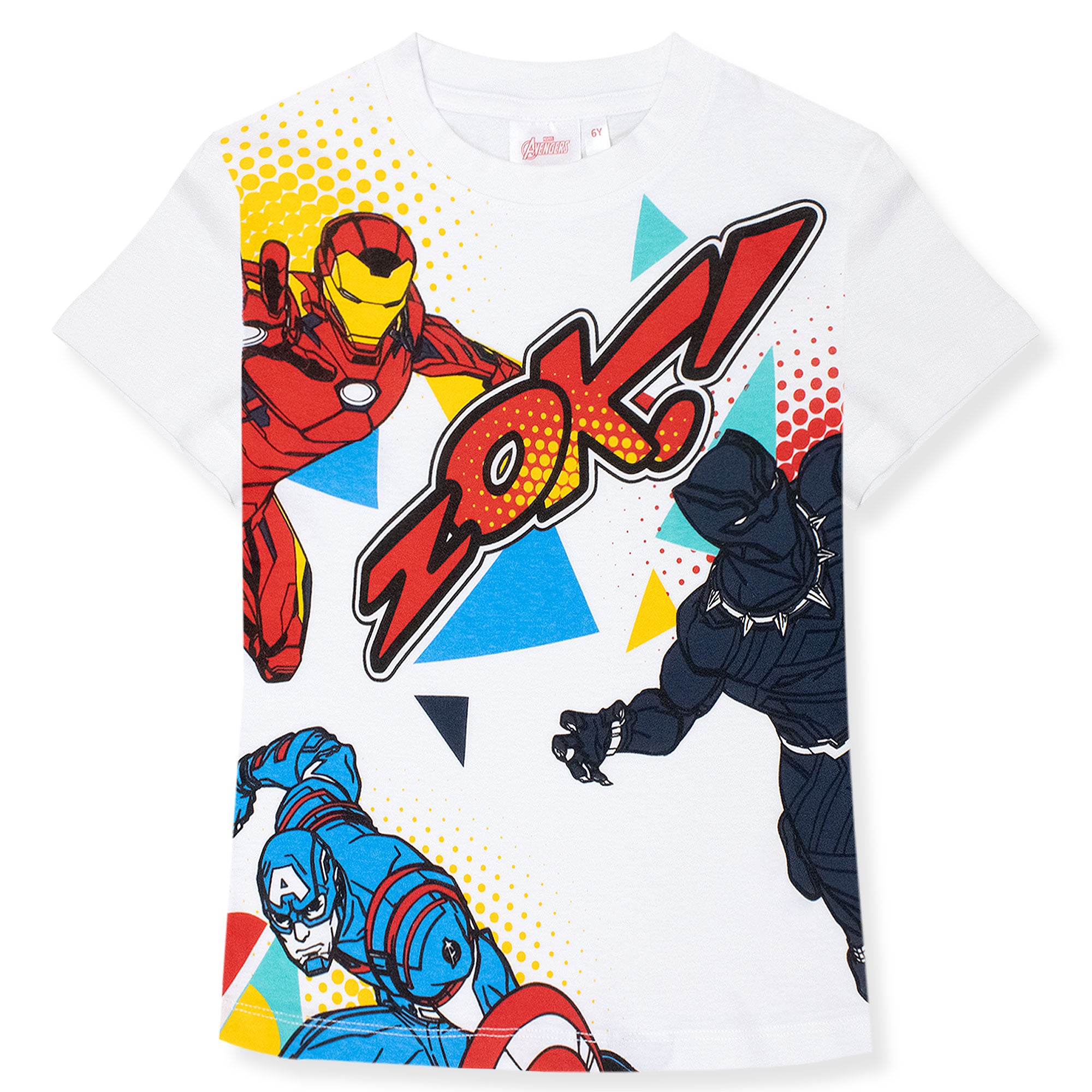 T-shirt Marvel Avengers maglia bambino mezze maniche in cotone 7092