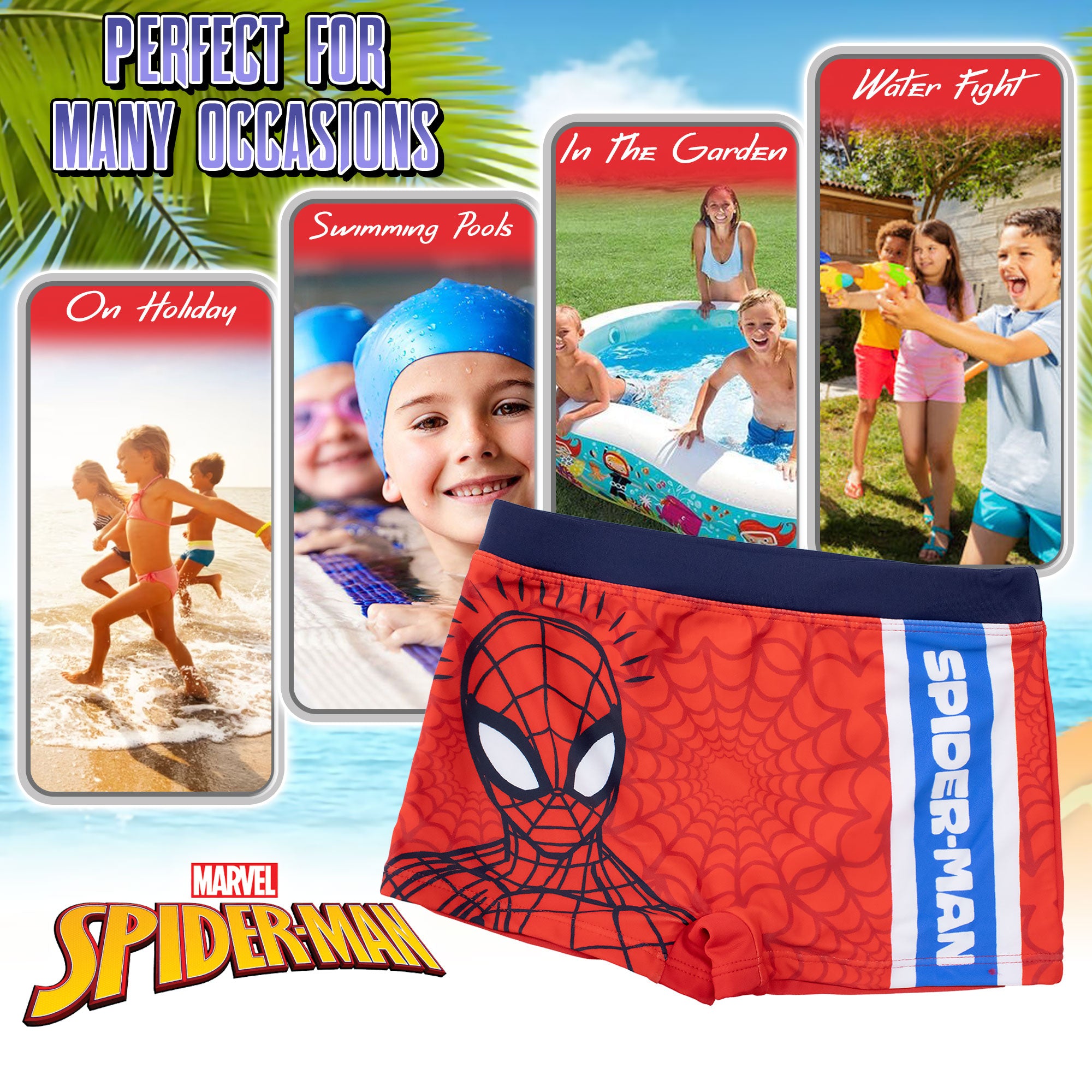 Costume da bagno bambino ragazzo Marvel Spiderman pezzo unico Sunsafe Costume da bagno bambino ragazzo Marvel Spiderman pezzo unico Sunsafe
