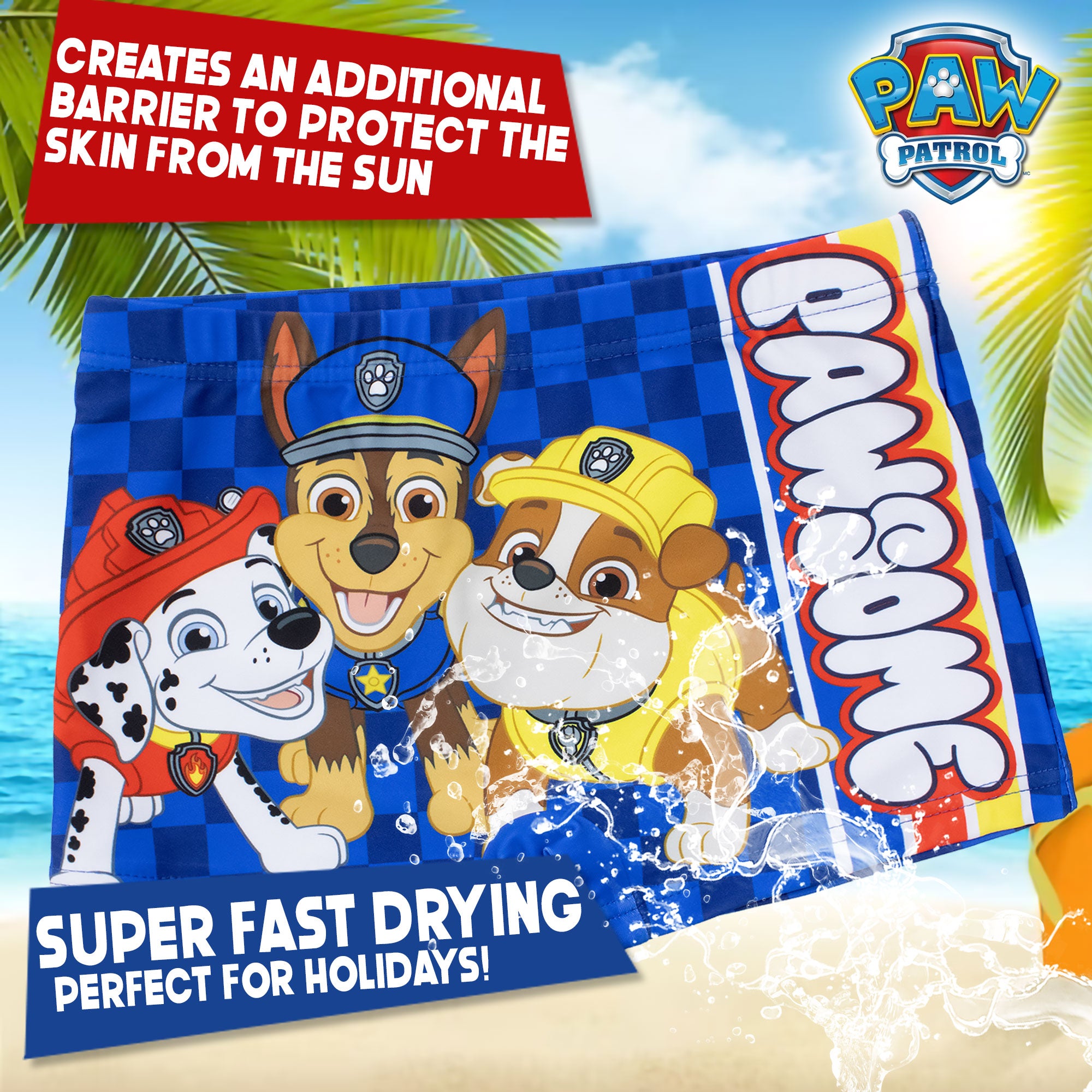 Costume da bagno Paw Patrol per bambino pantaloncino mare bimbo 7108