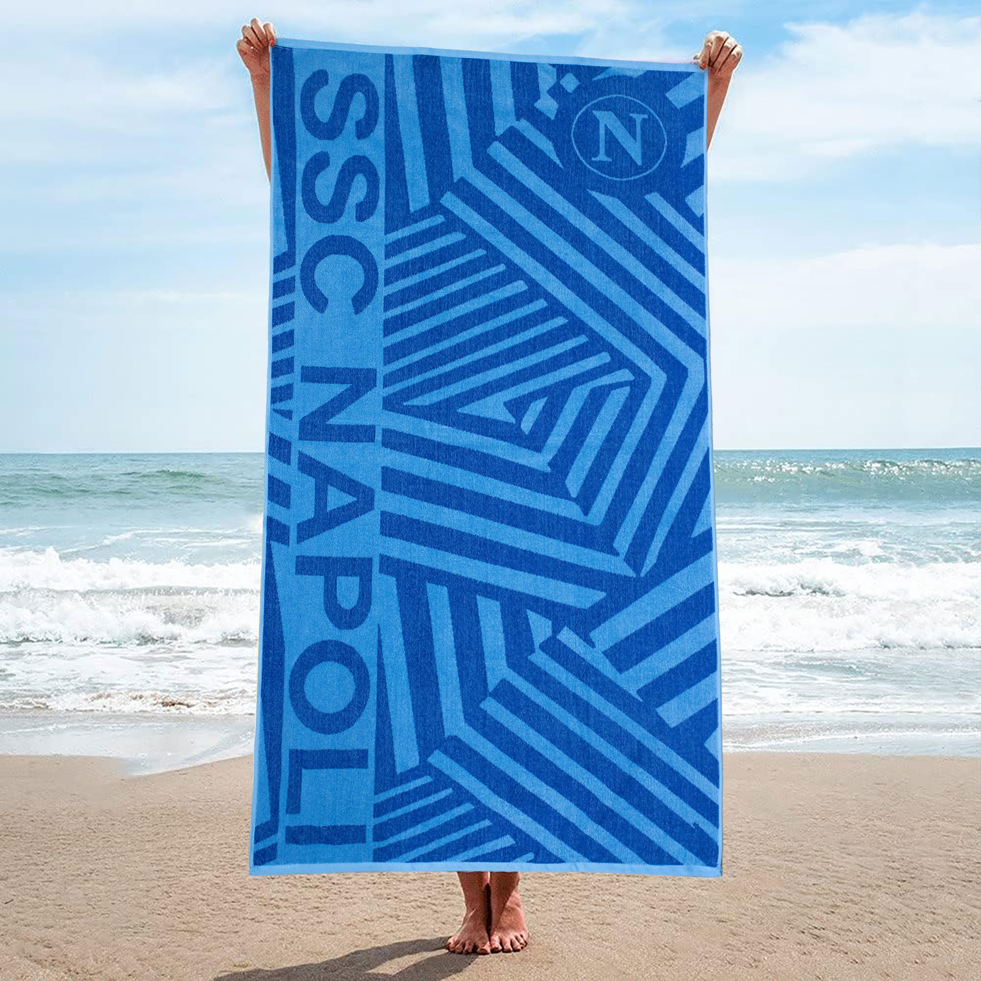 Telo mare SSC Napoli in spugna di cotone 90x170cm Prodotto Ufficiale 7119