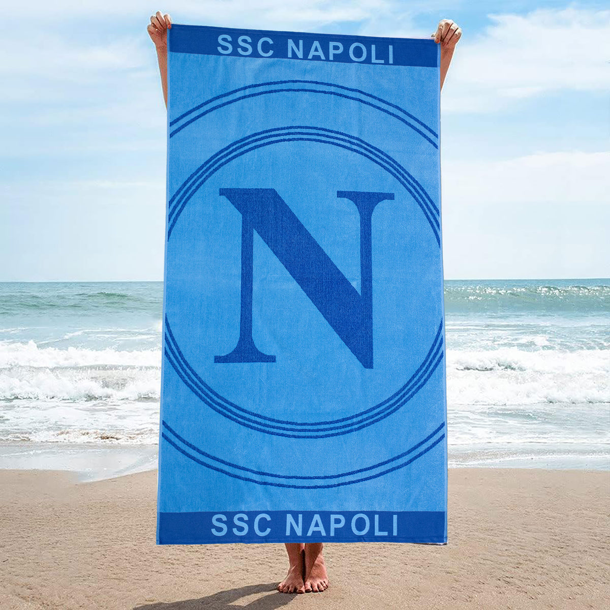 Telo mare SSC Napoli in spugna di cotone 90x170cm Prodotto Ufficiale 7119