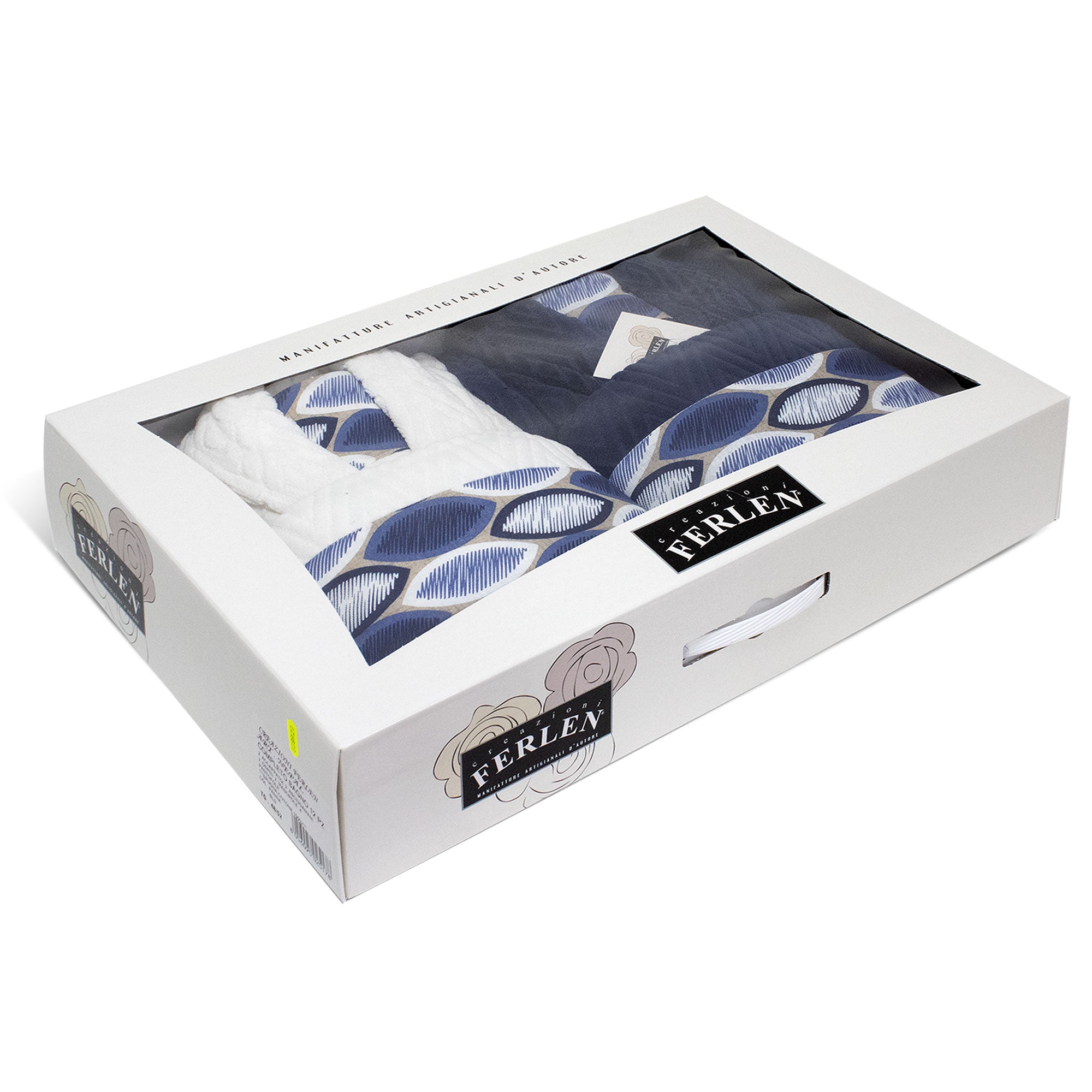 Completo bagno asciugamani accappatoi set uomo donna in spugna di cotone 7121