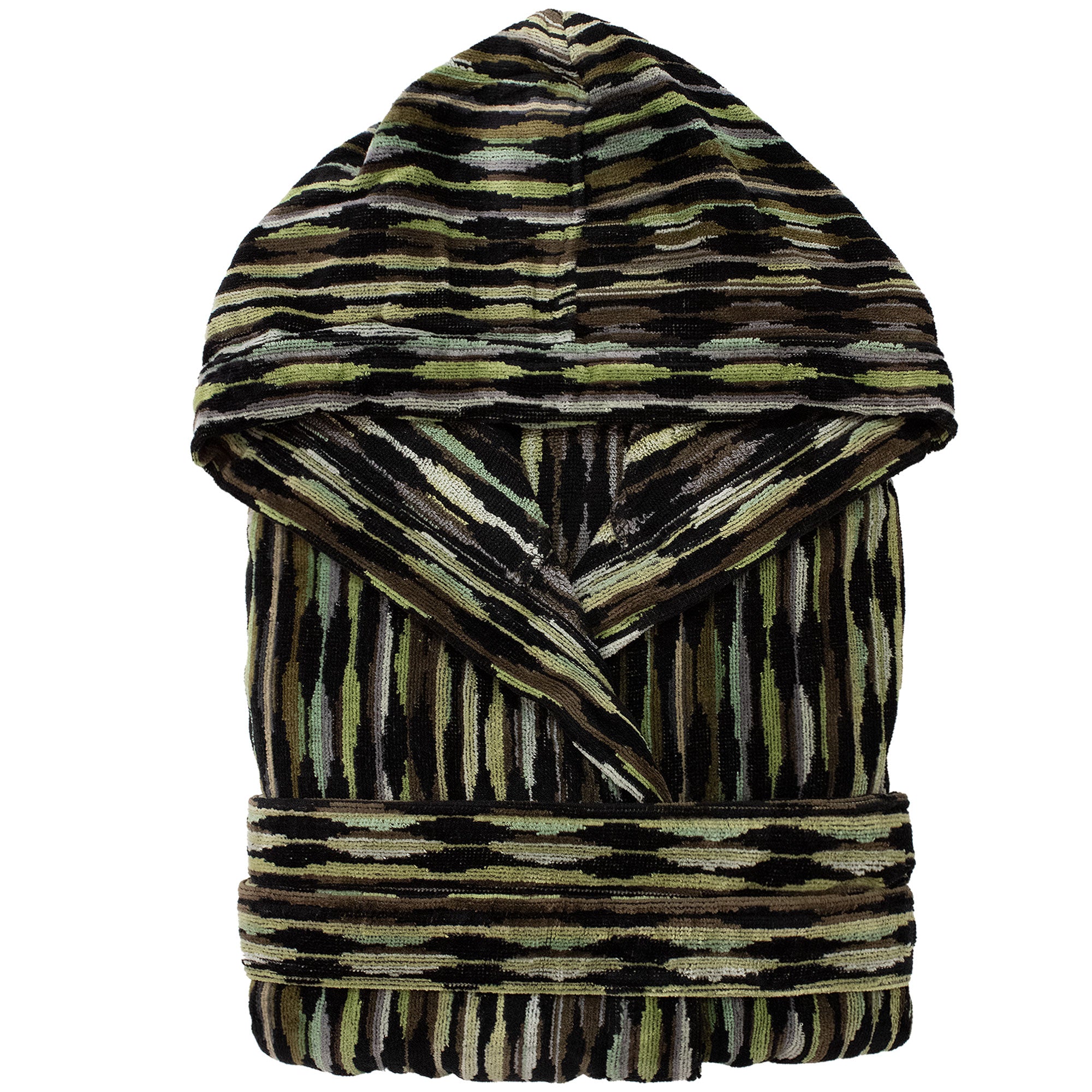 Accappatoio uomo donna in spugna velour cinigliato con cappuccio Jacquard 7126