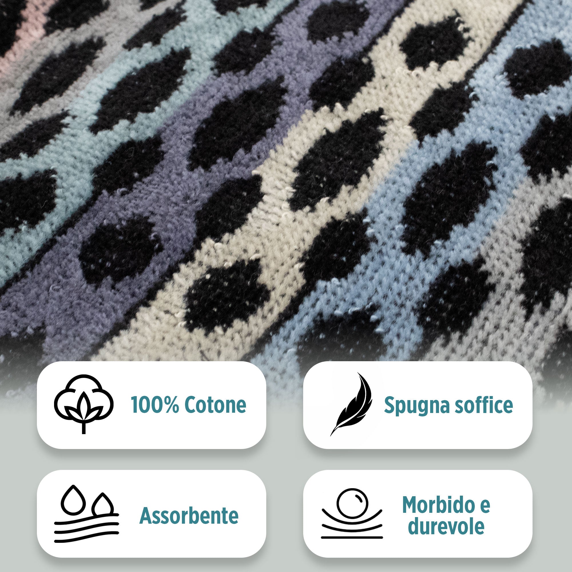 Accappatoio uomo donna in spugna velour cinigliato con cappuccio Jacquard 7126