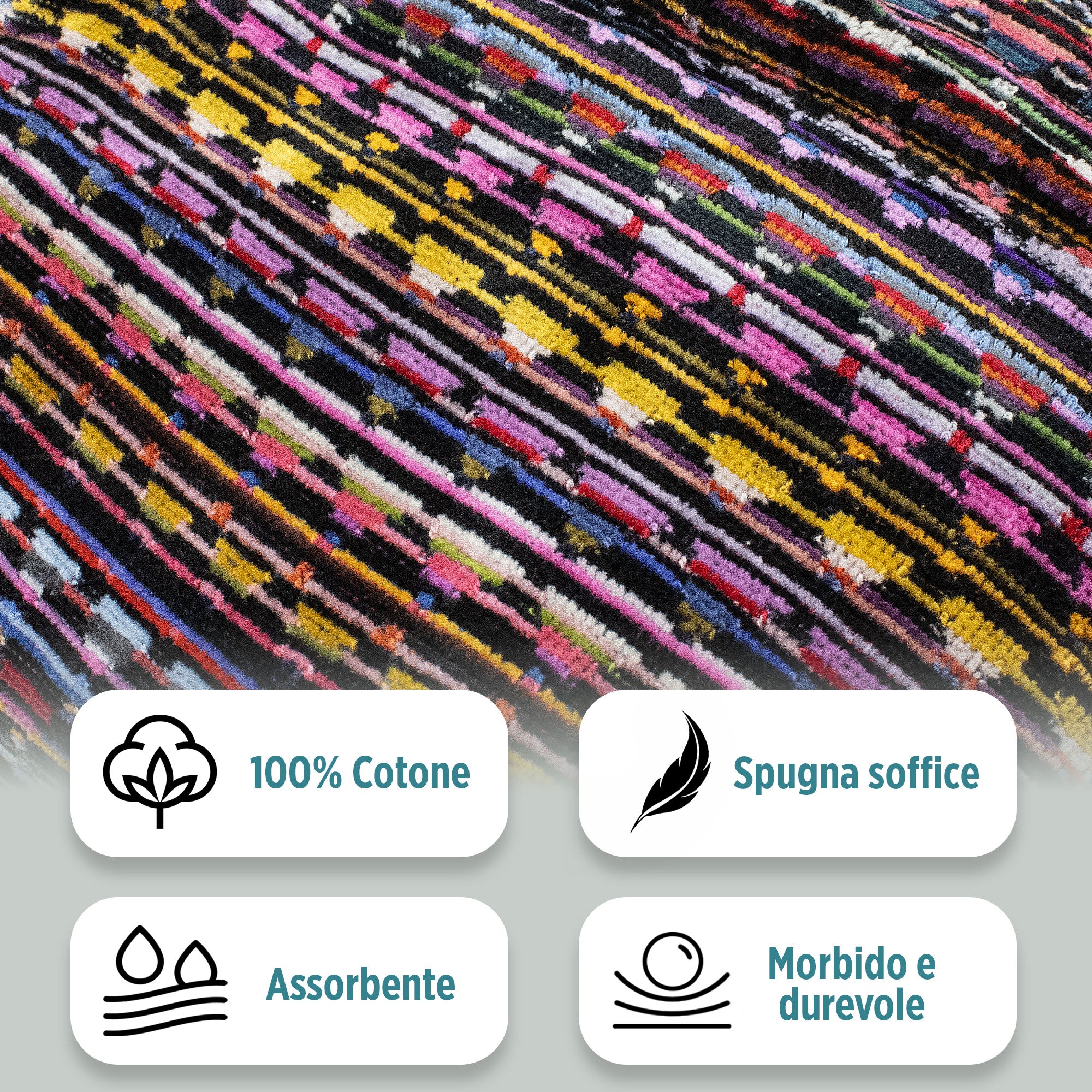 Accappatoio uomo donna in spugna velour cinigliato con cappuccio Jacquard 7126