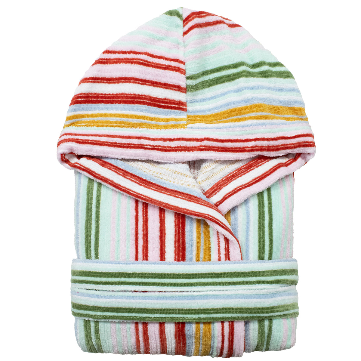 Accappatoio uomo donna in spugna velour cinigliato con cappuccio Jacquard 7126