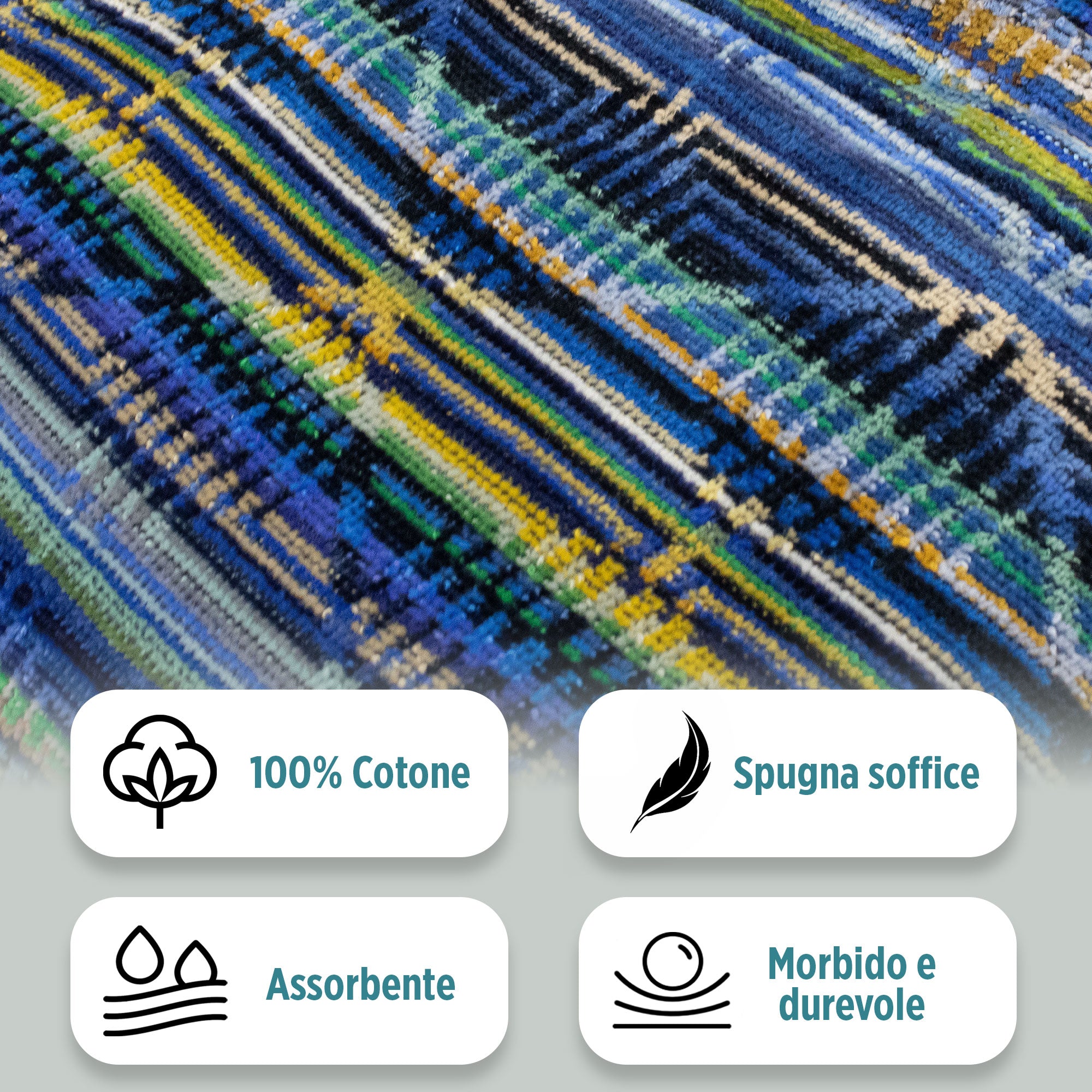 Accappatoio uomo donna in spugna velour cinigliato con cappuccio Jacquard 7126