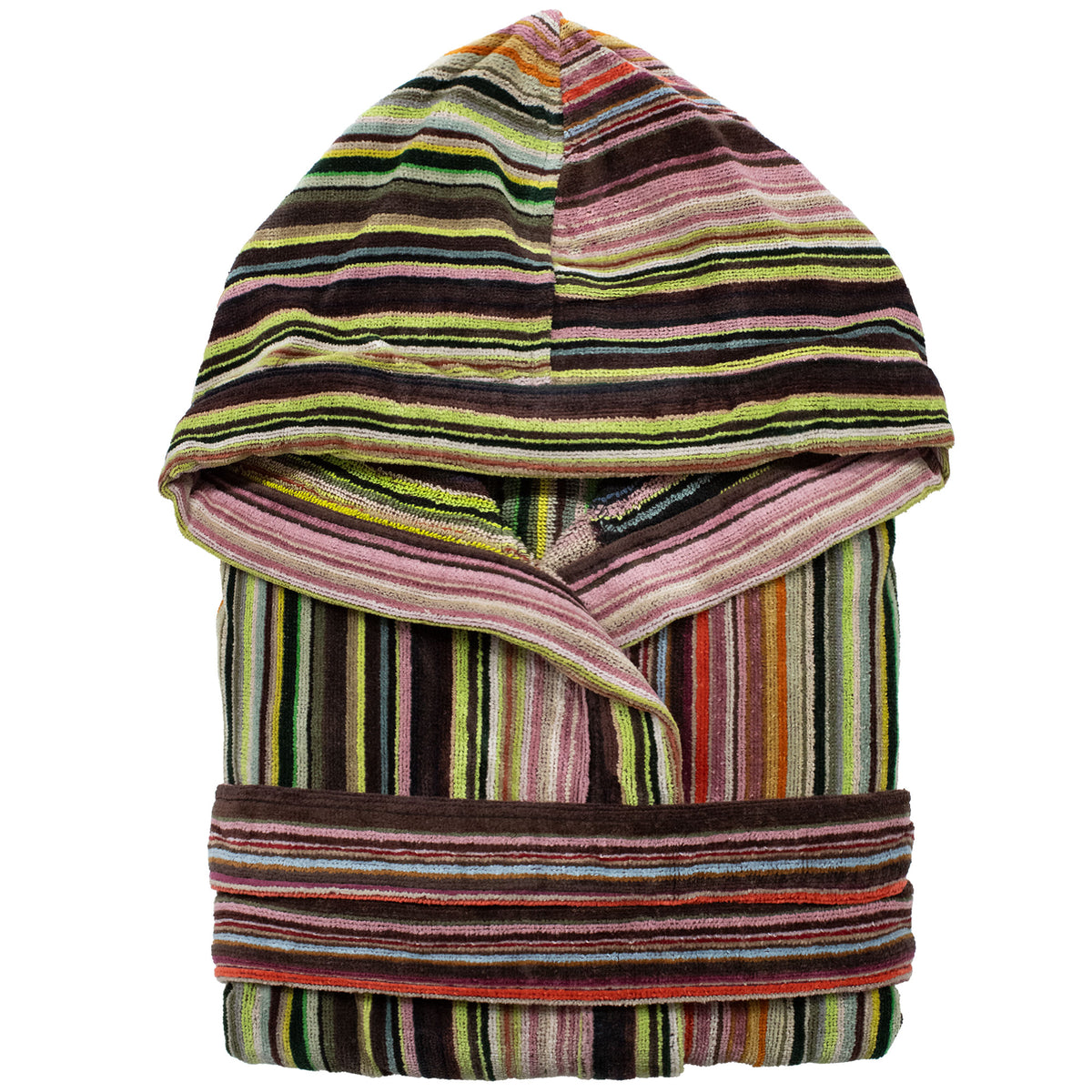 Accappatoio uomo donna in spugna velour cinigliato con cappuccio Jacquard 7126