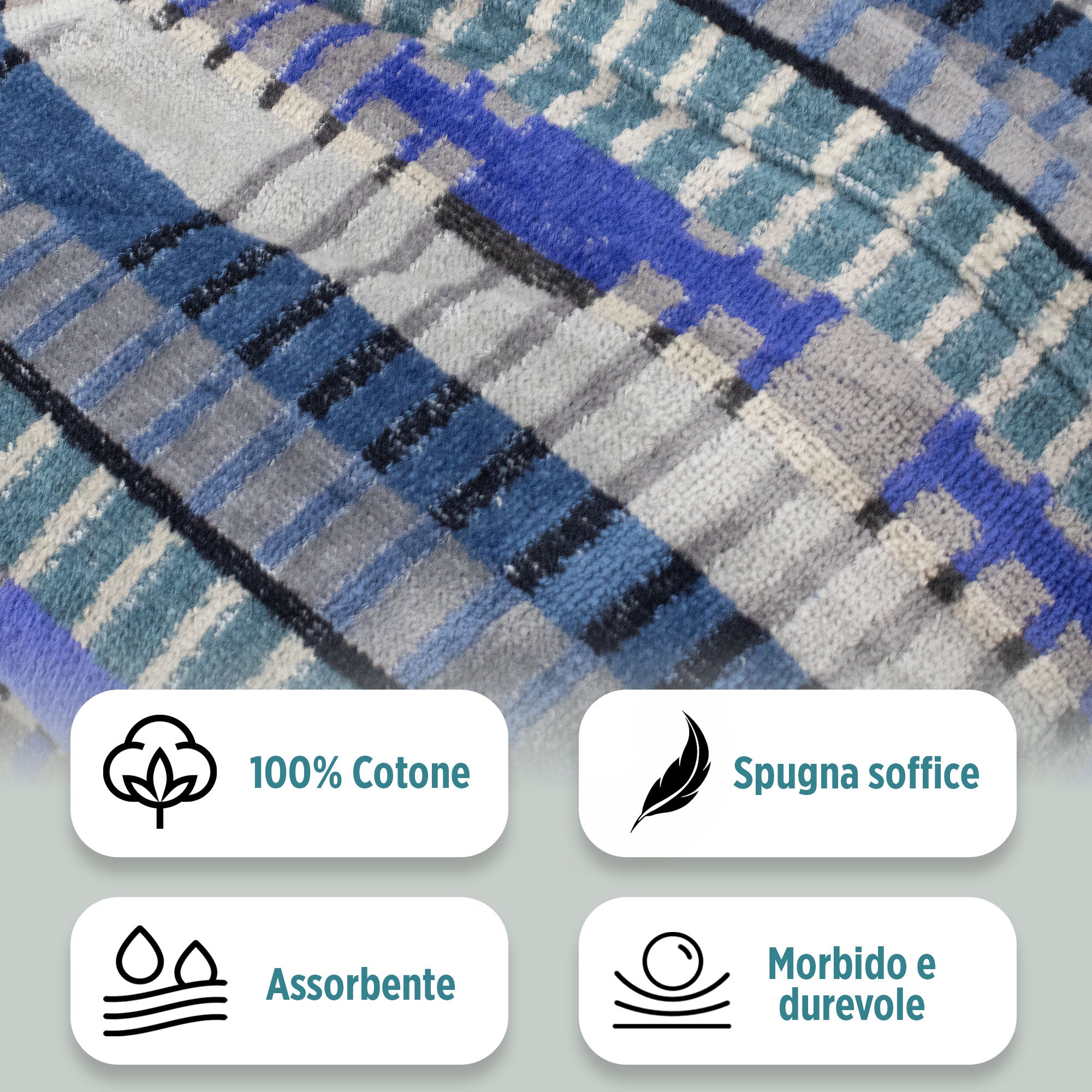 Accappatoio uomo donna in spugna velour cinigliato con cappuccio Jacquard 7126