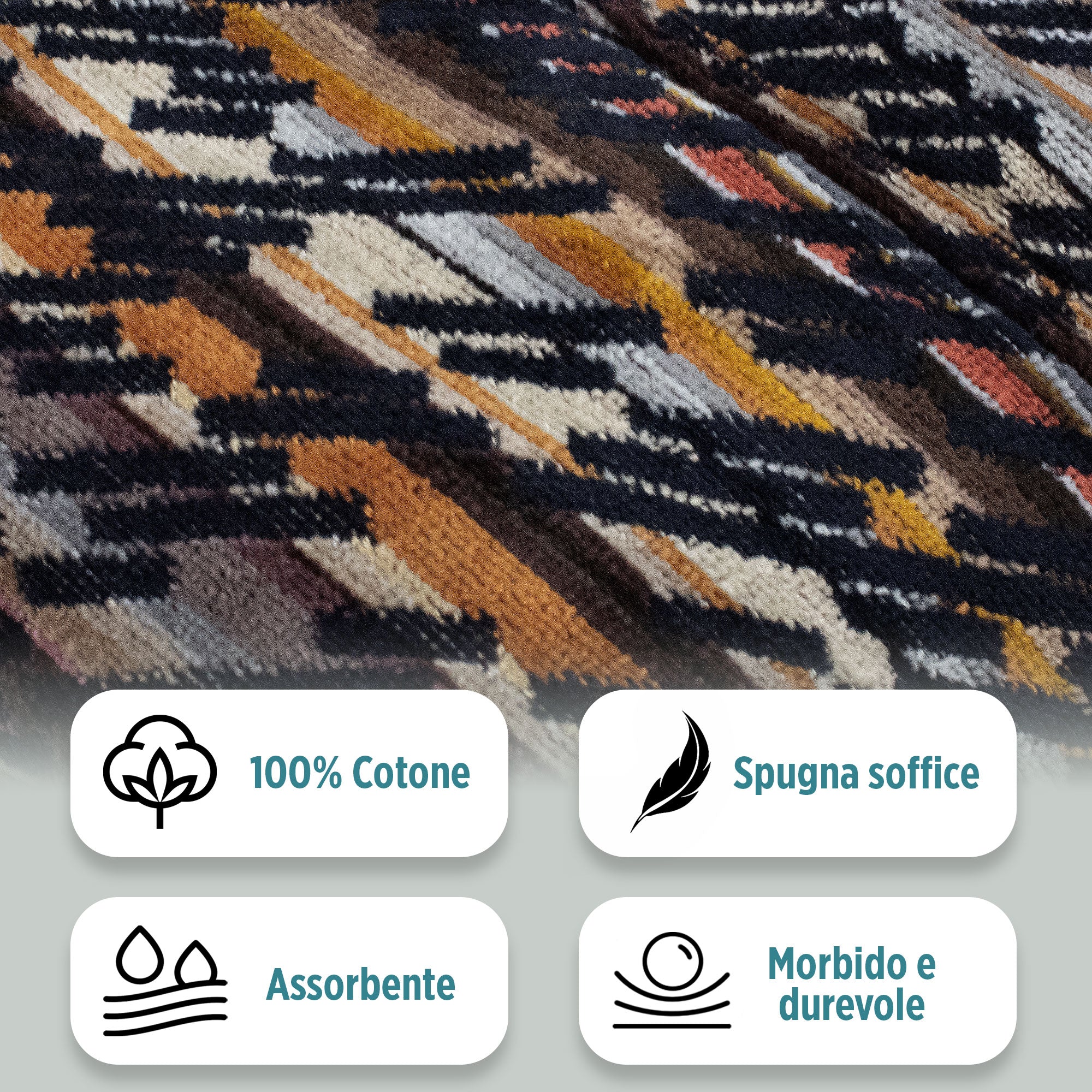 Accappatoio uomo donna in spugna velour cinigliato con cappuccio Jacquard 7126