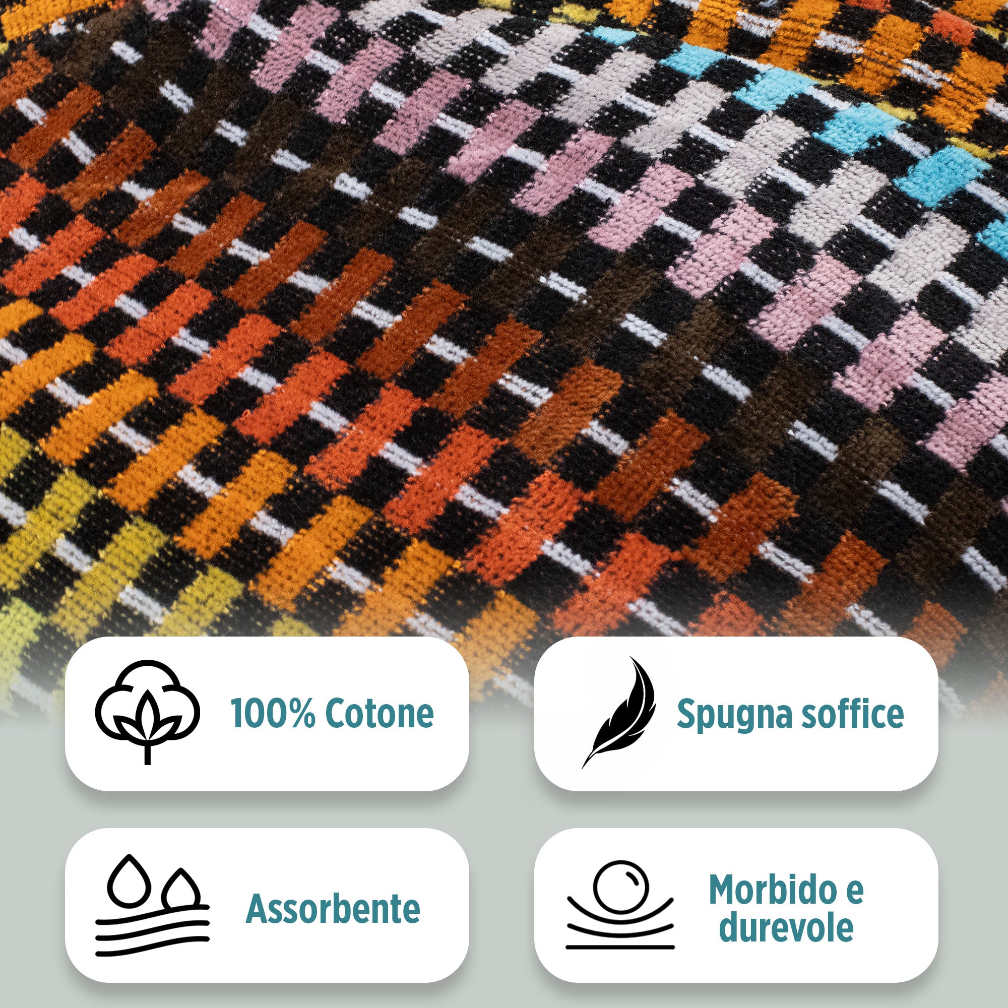 Accappatoio uomo donna in spugna velour cinigliato con cappuccio Jacquard 7126