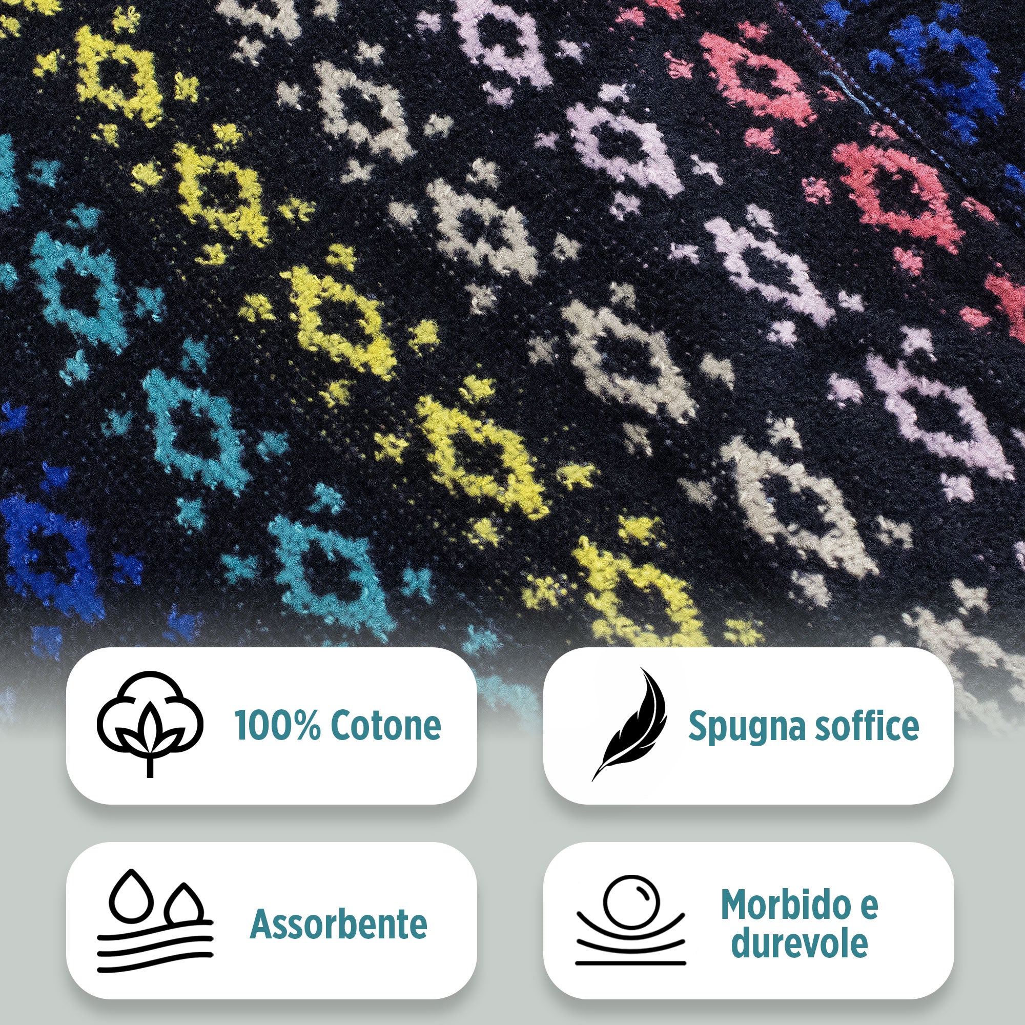 Accappatoio uomo donna in spugna velour cinigliato con cappuccio Jacquard 7126