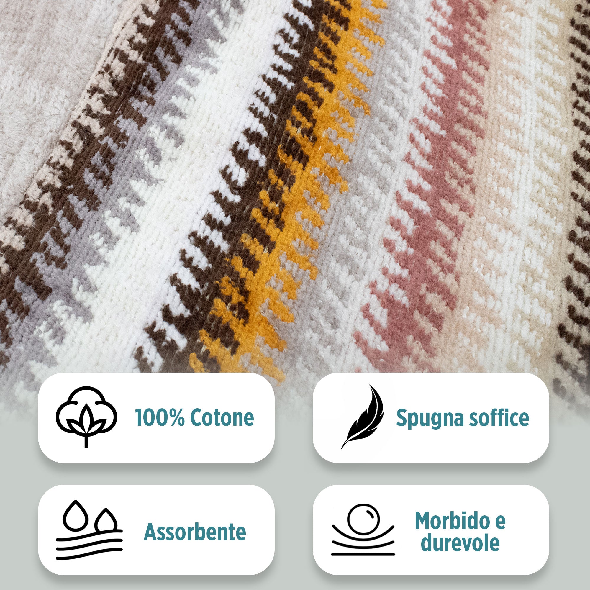 Accappatoio uomo donna in spugna velour cinigliato con cappuccio Jacquard 7126