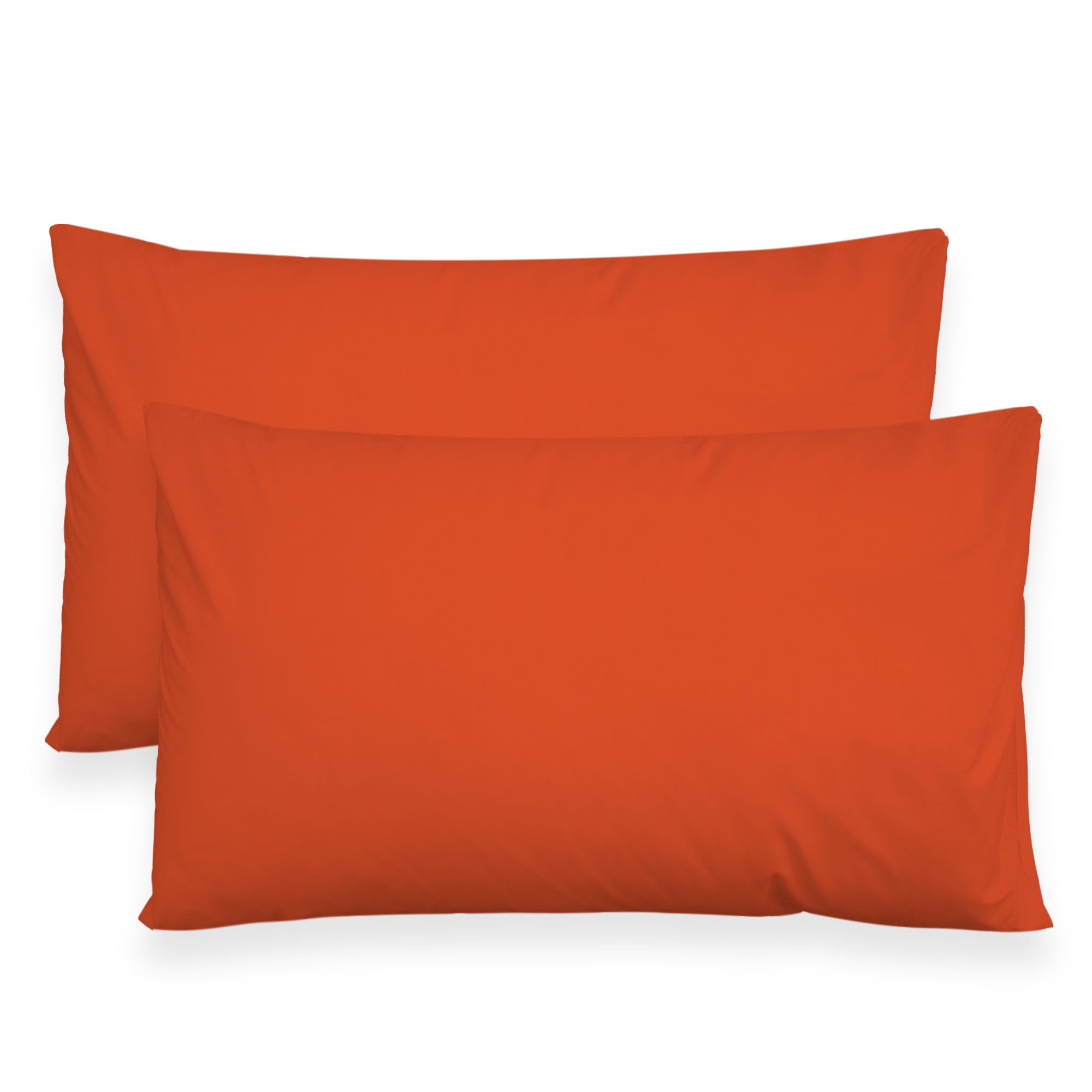 Coppia federe cuscini letto in cotone Copricuscini guanciale in tinta unita 7127