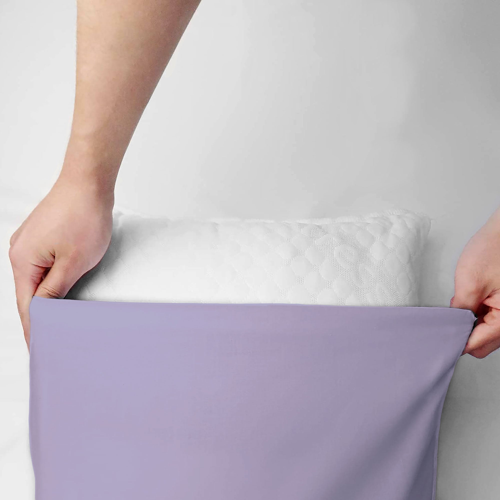 Coppia federe cuscini letto in cotone Copricuscini guanciale in tinta unita 7127