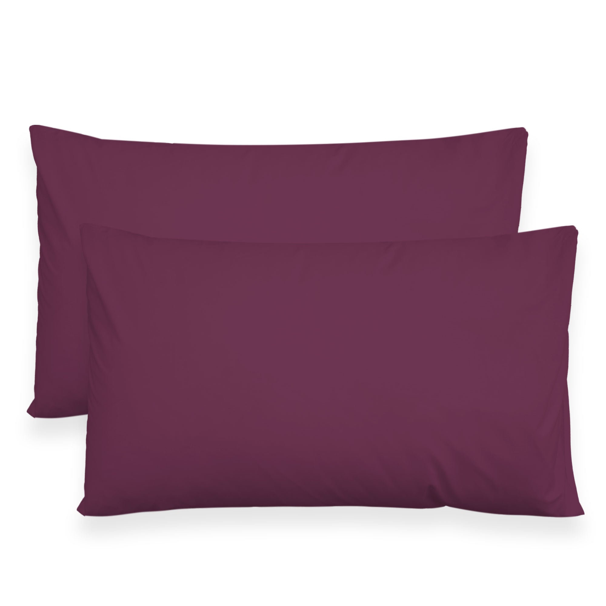 Coppia federe cuscini letto in cotone Copricuscini guanciale in tinta unita 7127