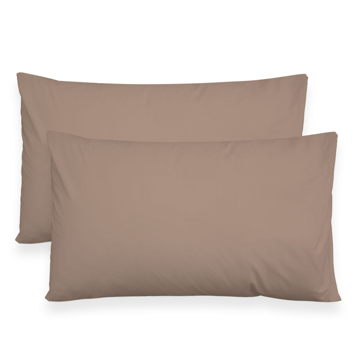 Coppia federe cuscini letto in cotone Copricuscini guanciale in tinta unita 7127