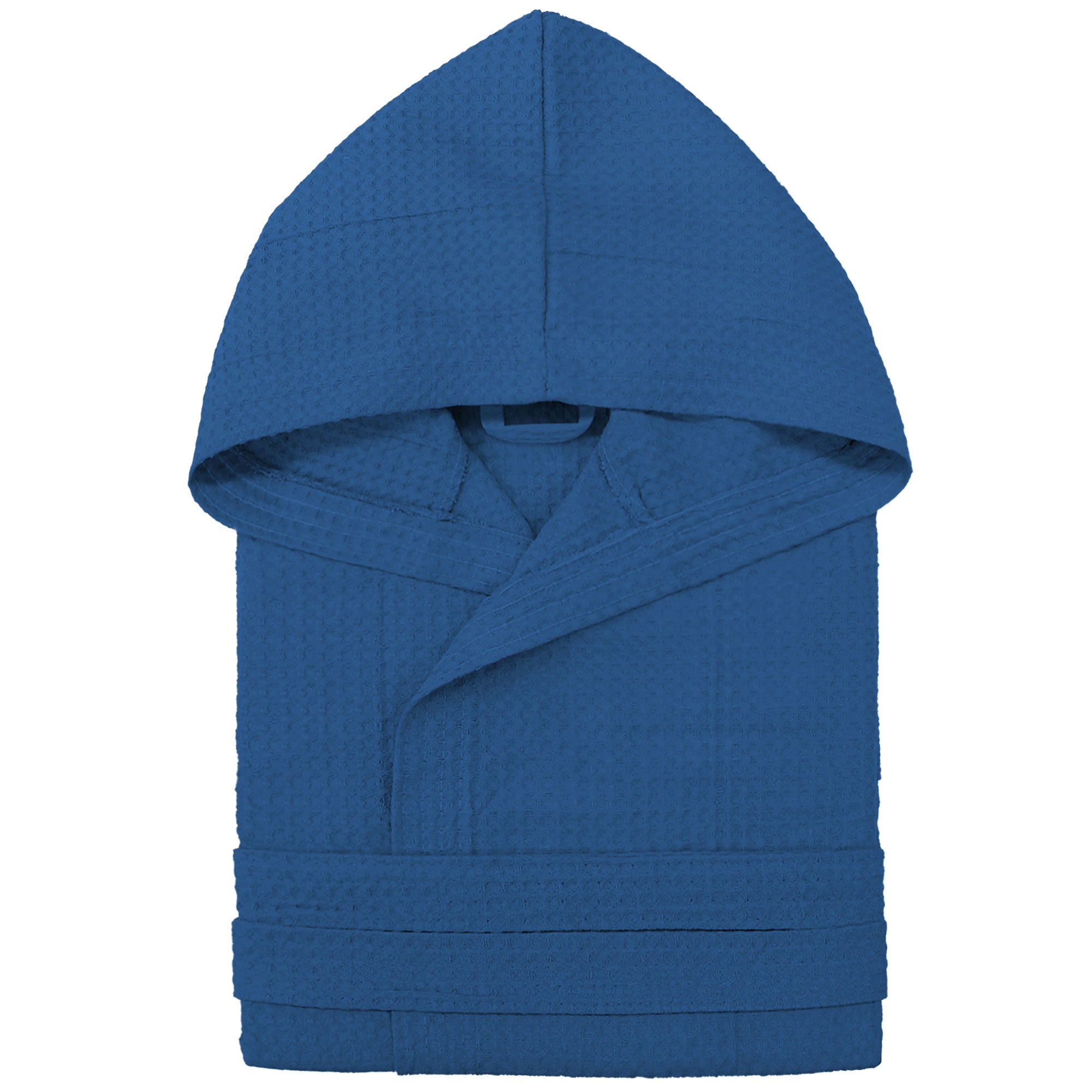 Waffelpiqué-Bademantel Unisex Herren / Damen, leicht mit Kapuze und Taschen Modell 7130