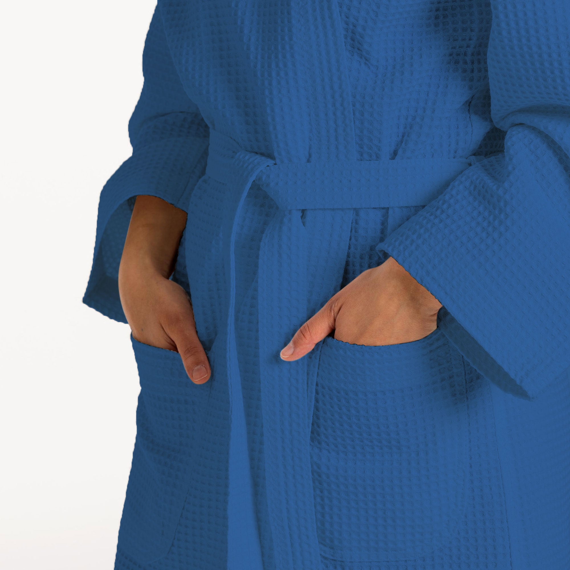 Accappatoio Nido d’Ape Unisex Uomo Donna leggero con Cappuccio e tasche 7130