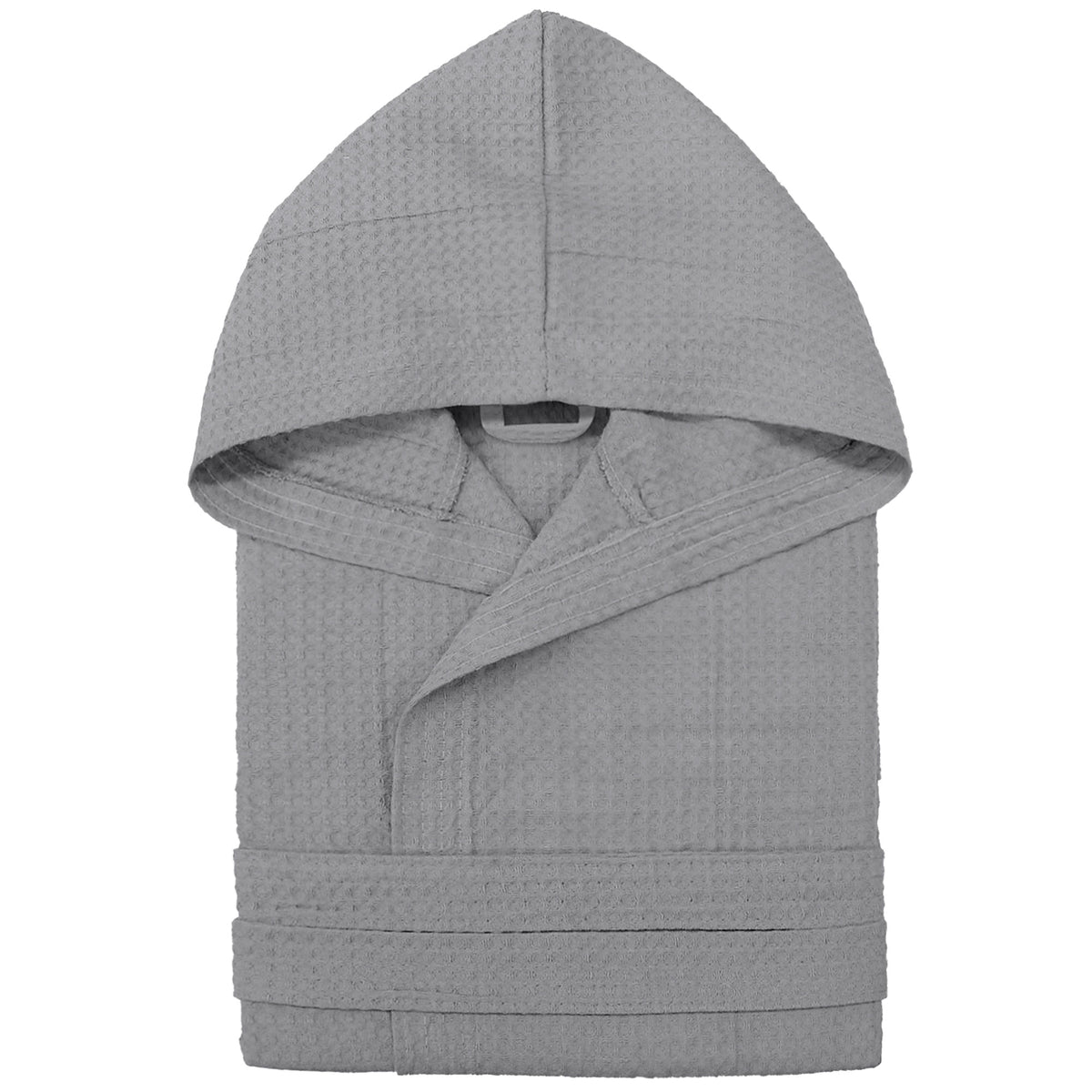 Waffelpiqué-Bademantel Unisex Herren / Damen, leicht mit Kapuze und Taschen Modell 7130