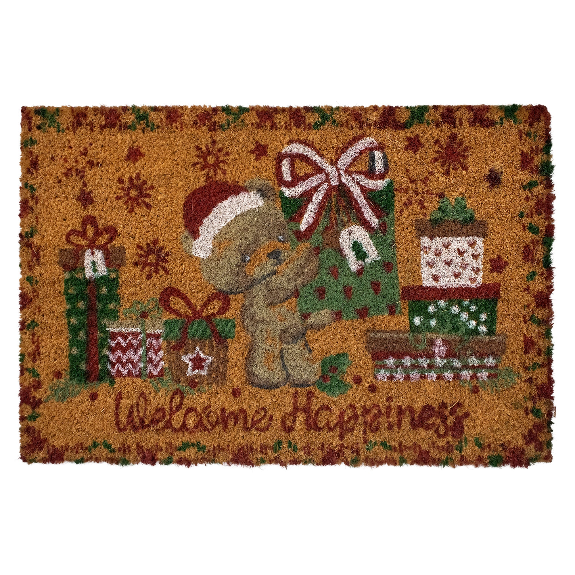 Tappeto zerbino natalizio in cocco stampato antiscivolo 40x60 cm Natale 7131
