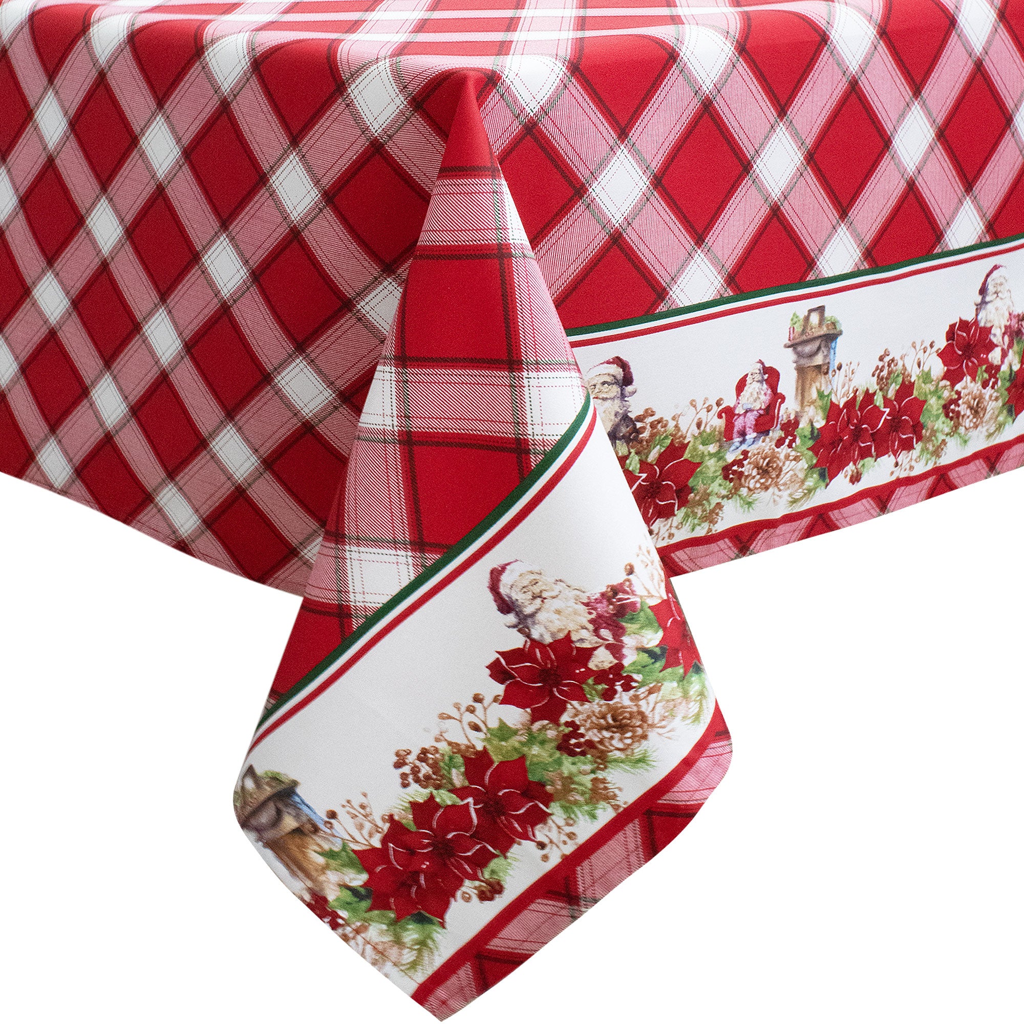 Tovaglia Natalizia in Rasatello Made in Italy Decoro Natale varie misure 7132