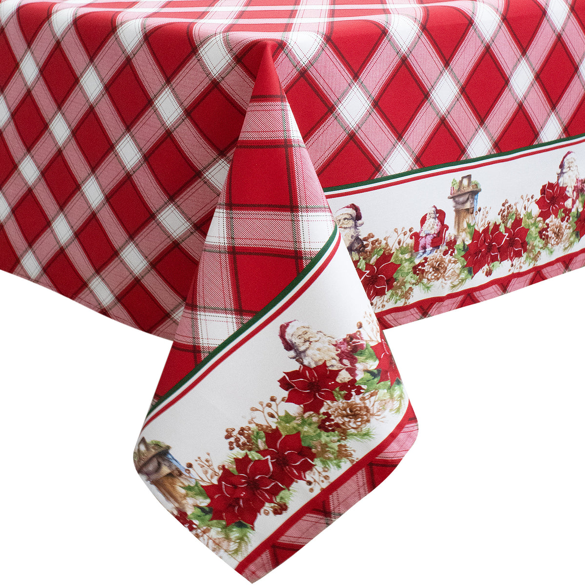Tovaglia Natalizia in Rasatello Made in Italy Decoro Natale varie misure 7132