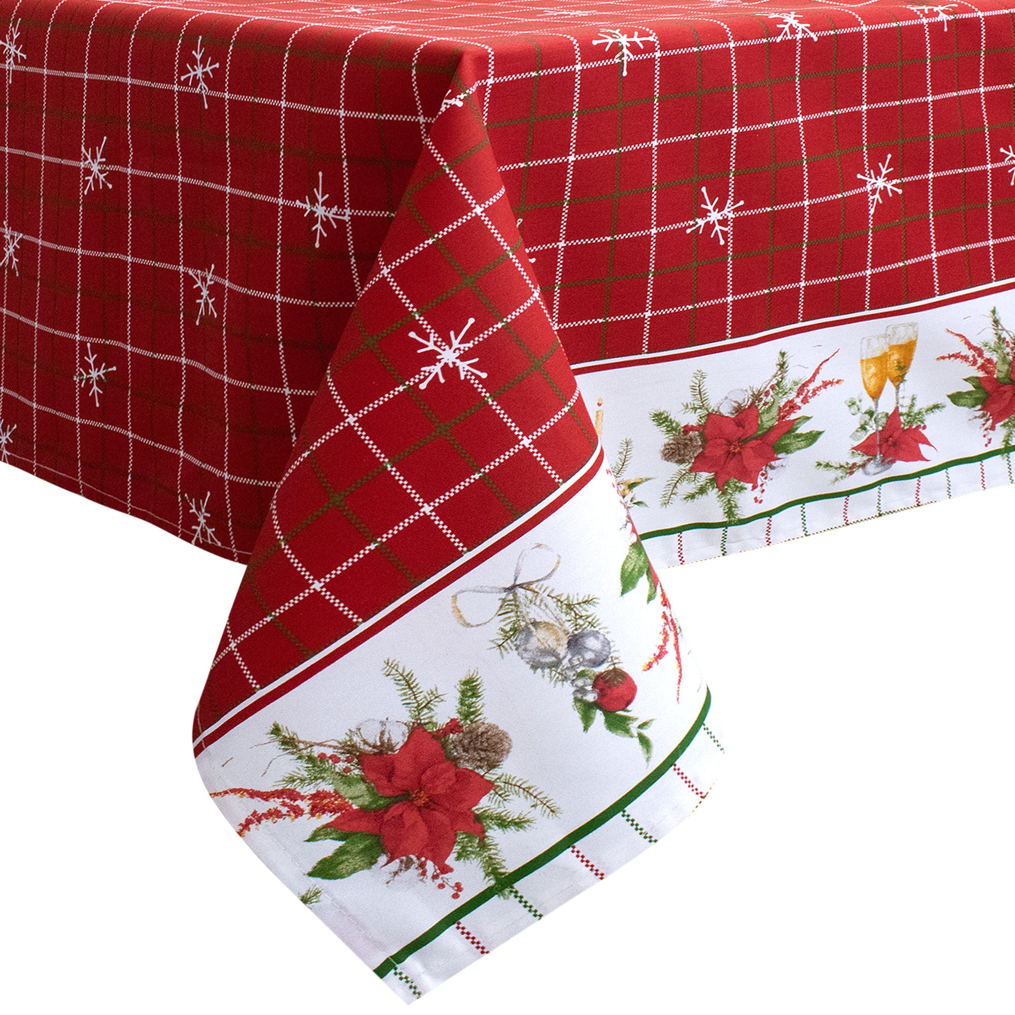 Tovaglia Natalizia in Rasatello Made in Italy Decoro Natale varie misure 7132