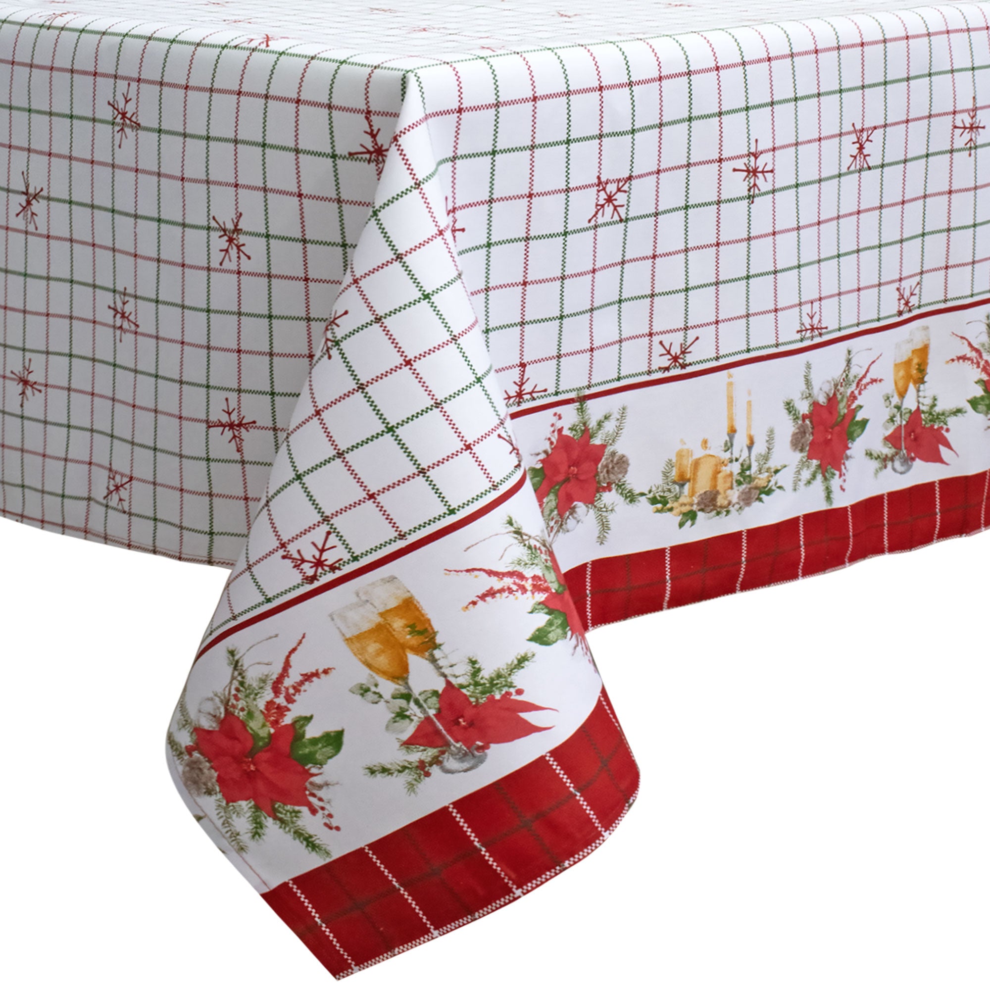 Tovaglia Natalizia in Rasatello Made in Italy Decoro Natale varie misure 7132