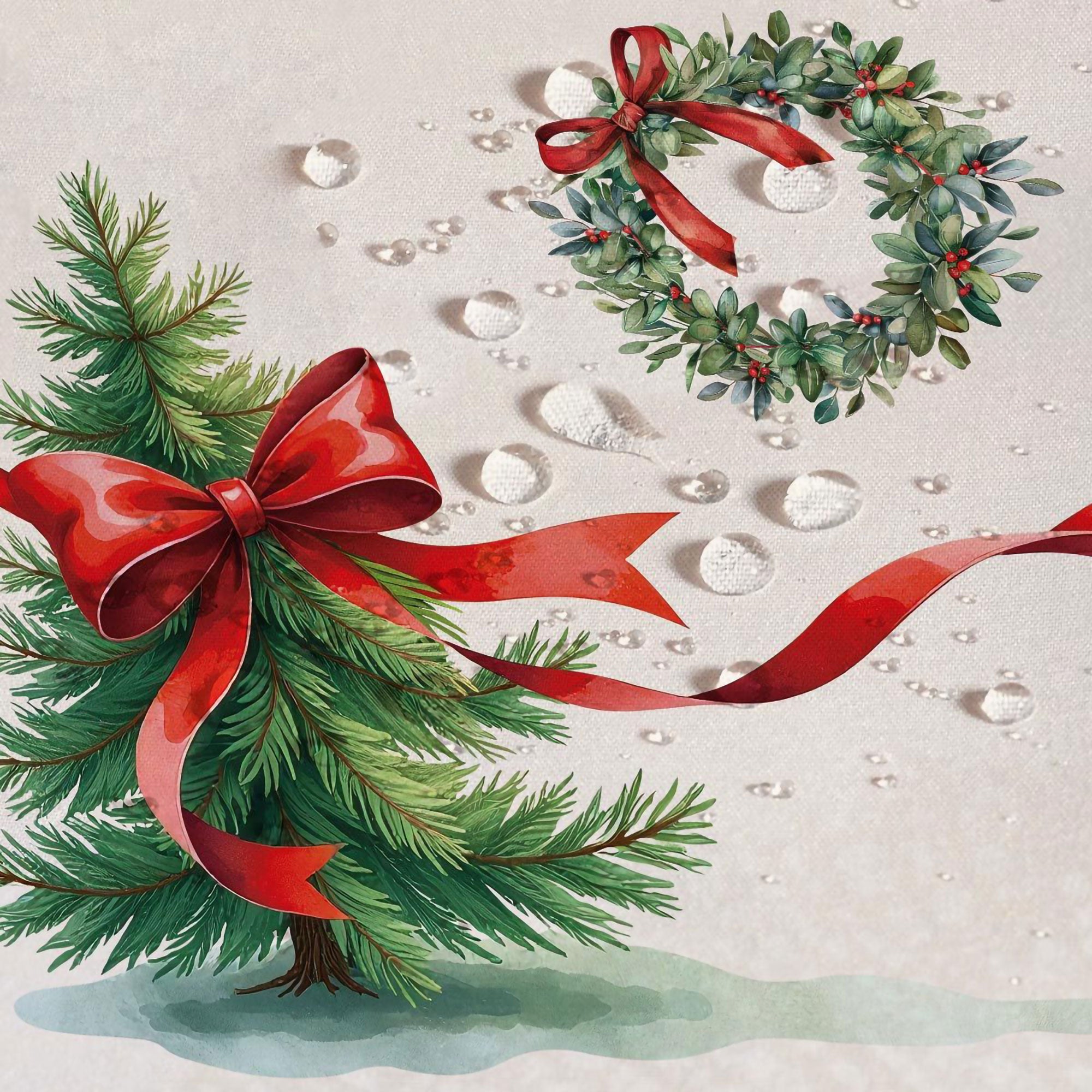 Tovaglia Natalizia antimacchia copritavolo Decoro Natale varie misure 7142