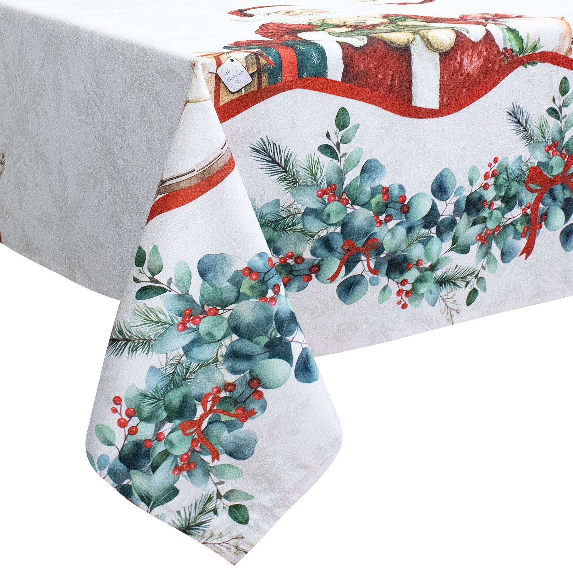 Tovaglia Natalizia antimacchia copritavolo Decoro Natale varie misure 7143