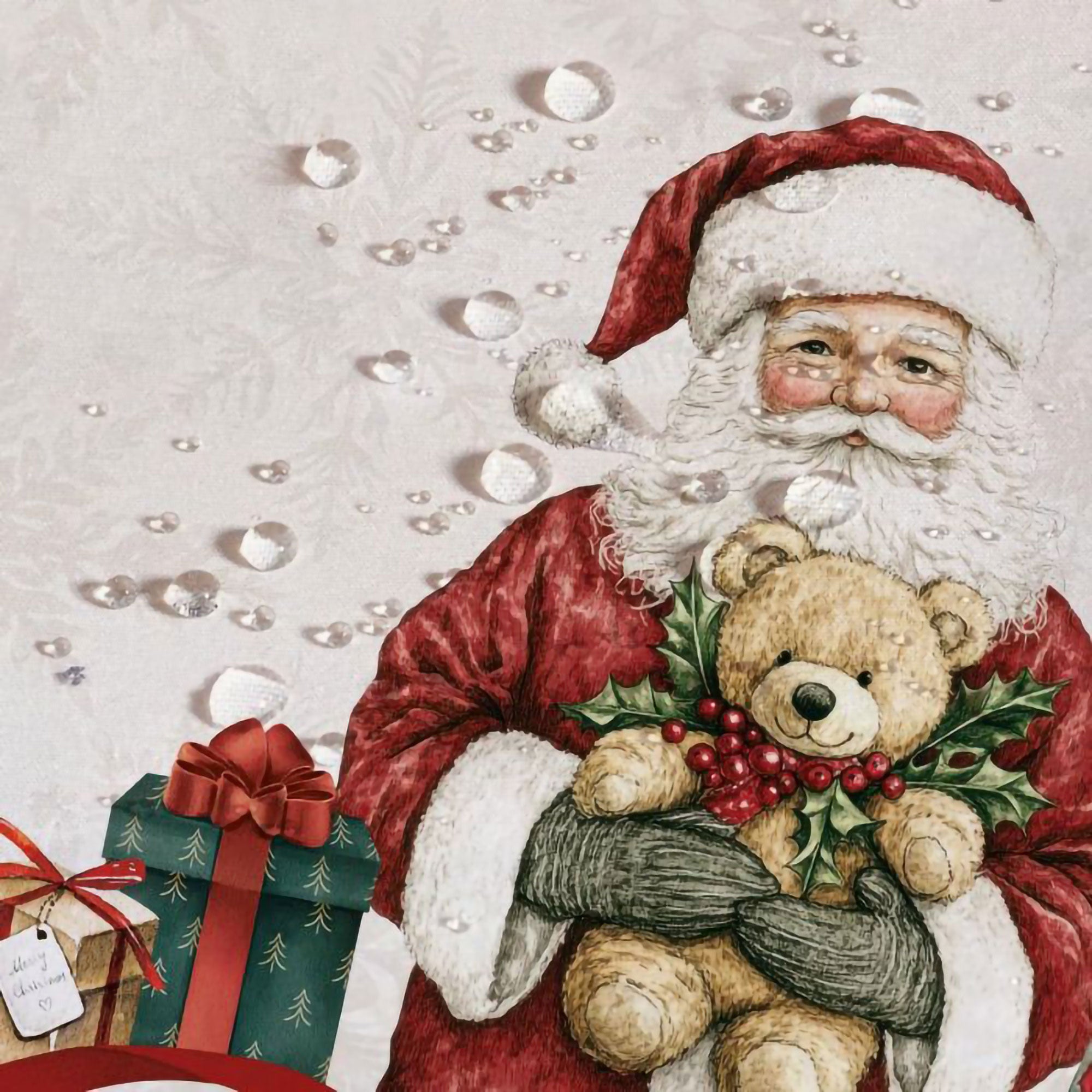 Tovaglia Natalizia antimacchia copritavolo Decoro Natale varie misure 7143