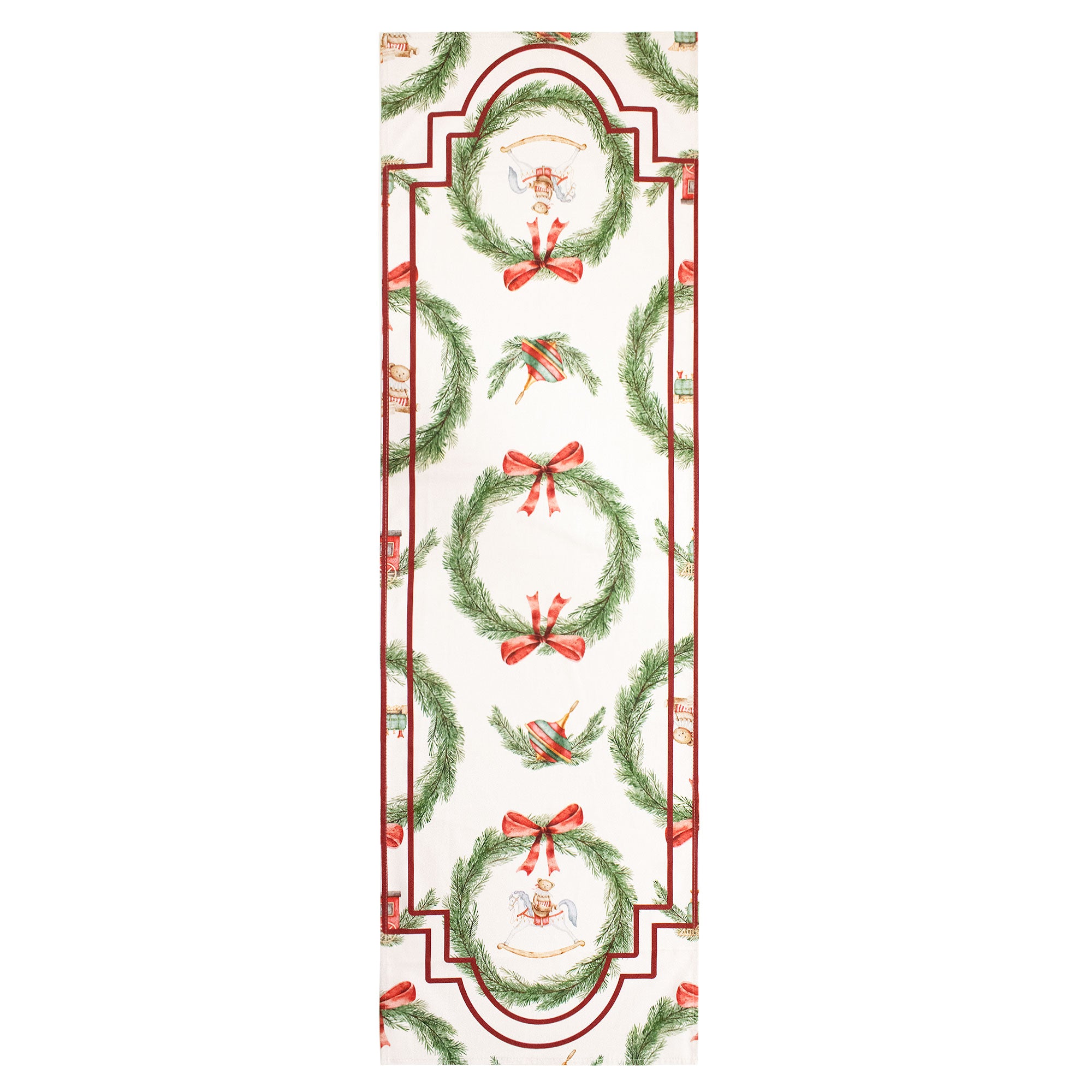 Runner natalizio da tavolo Cotone decorazioni Centrotavola Natale Dondolo 7144