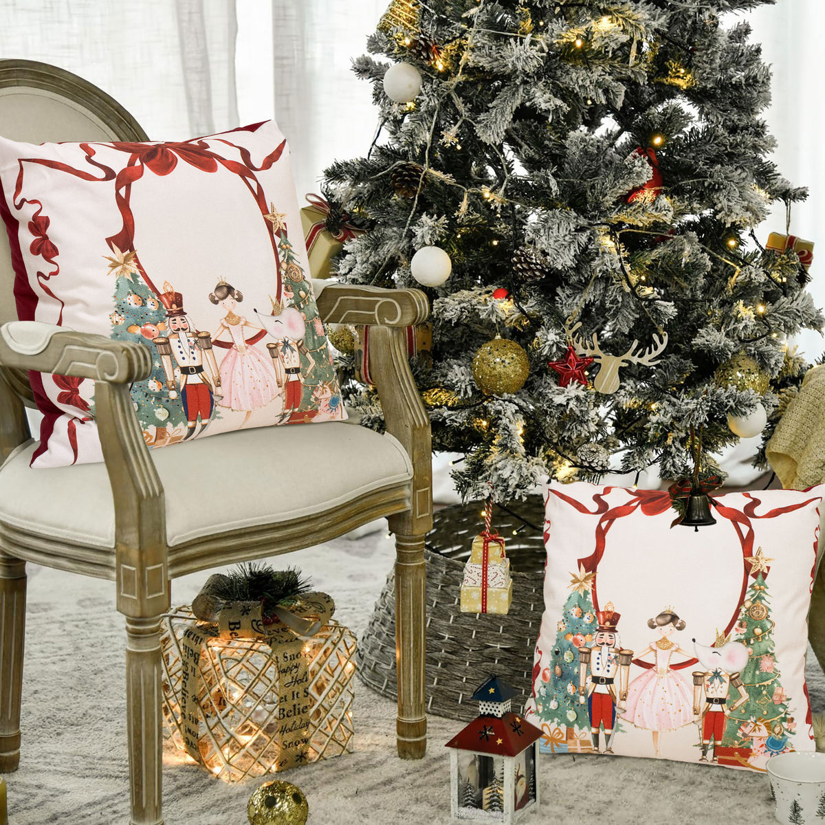 Cuscino arredo natalizio in Cotone addobbi decori Natale Odette 7147
