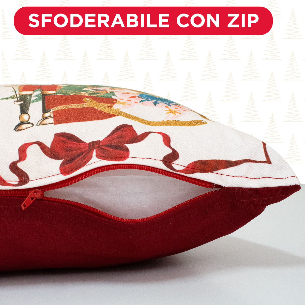Cuscino arredo natalizio in Cotone addobbi decori Natale Odette 7147