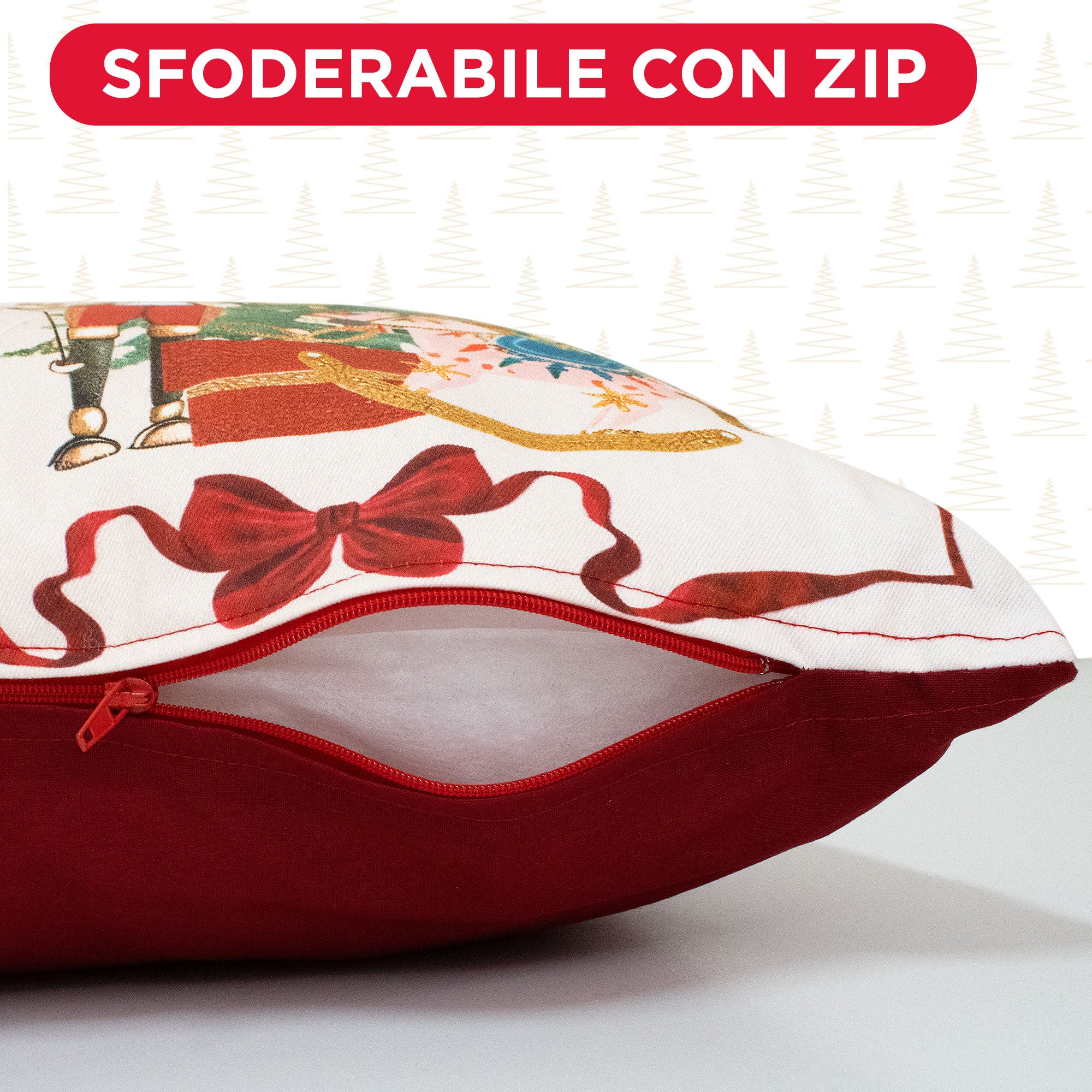 Cuscino arredo natalizio in Cotone addobbi decori Natale Odette 7147