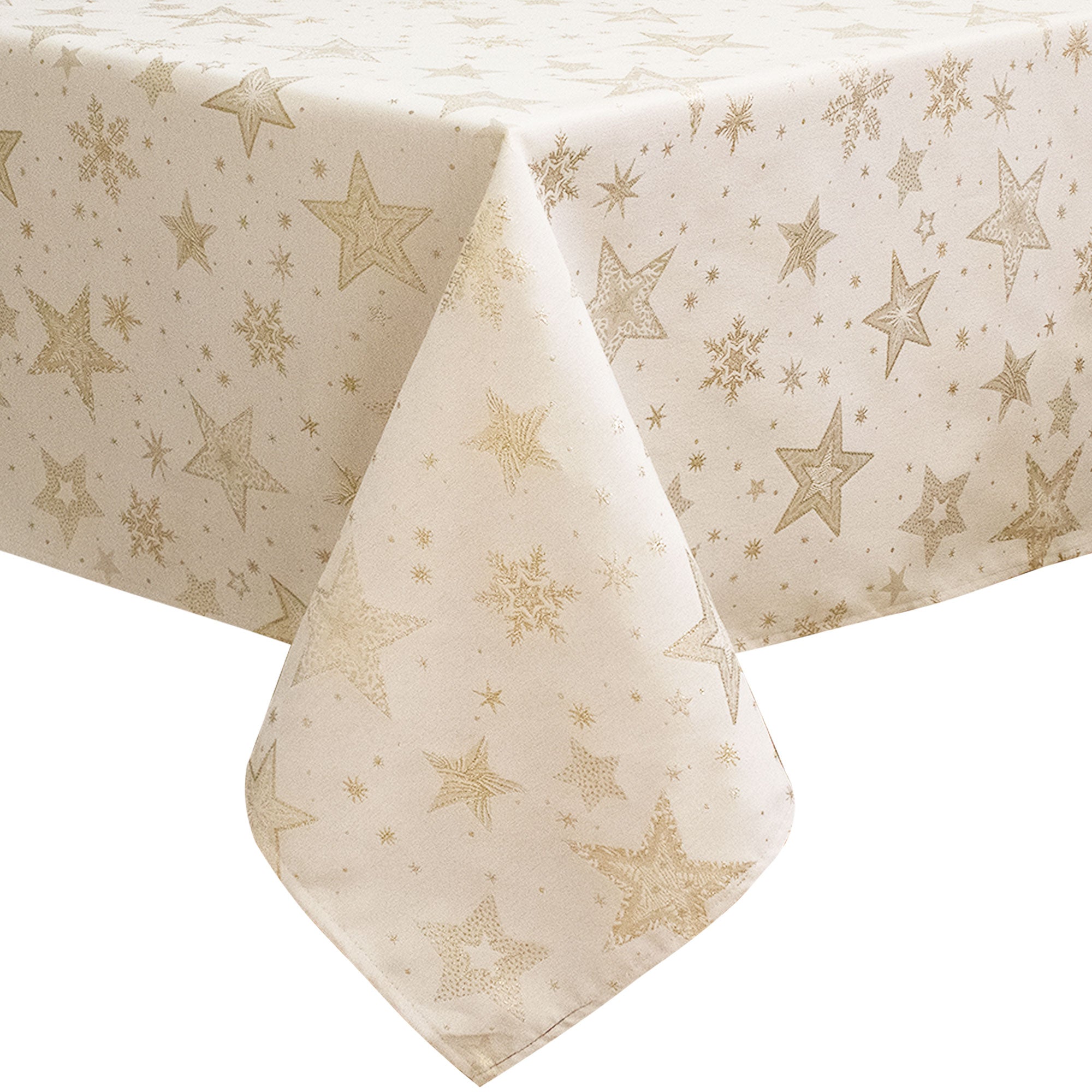 Tovaglia Natalizia glitter lurex Comete 12 posti Decoro di Natale in cotone 7154