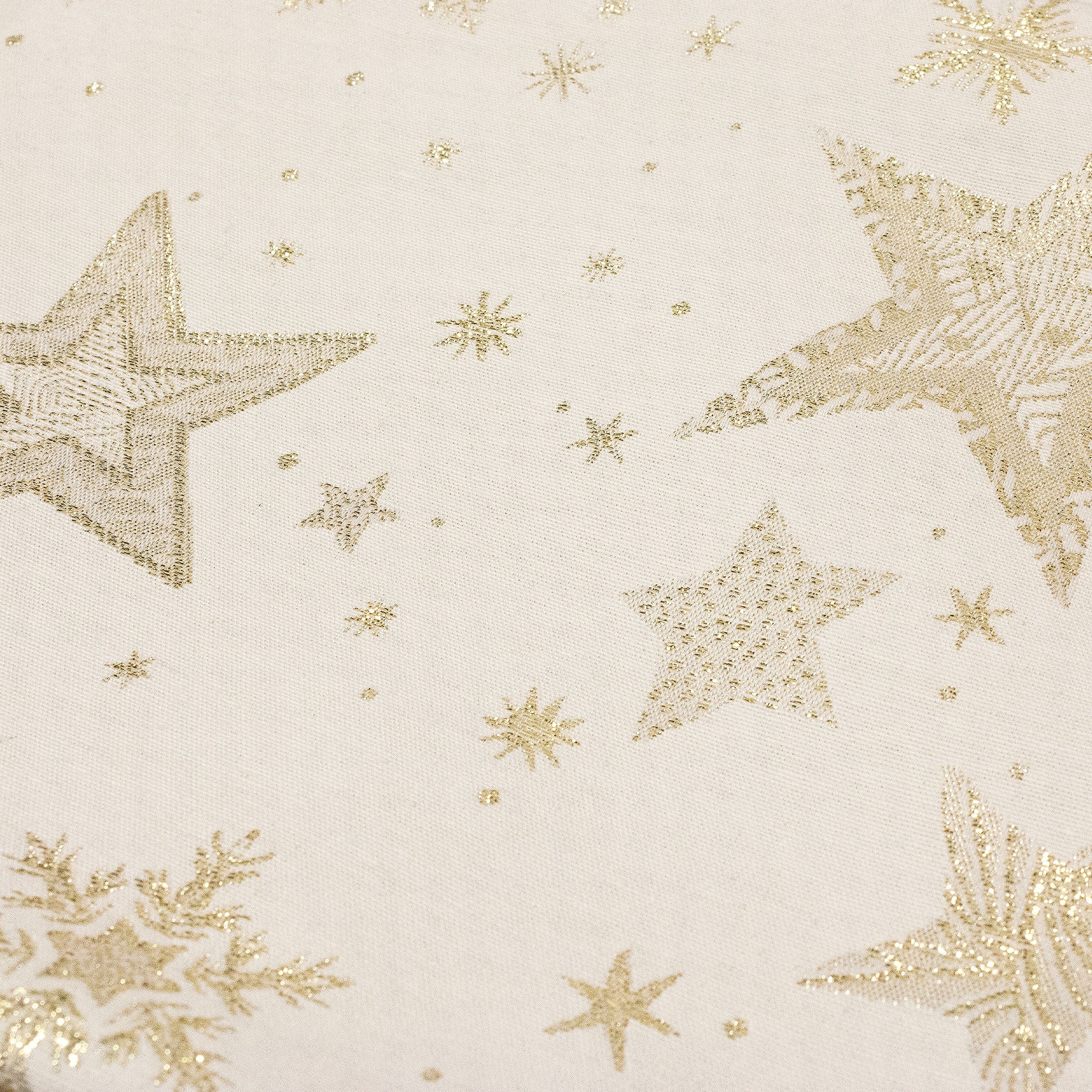 Tovaglia Natalizia glitter lurex Comete 12 posti Decoro di Natale in cotone 7154