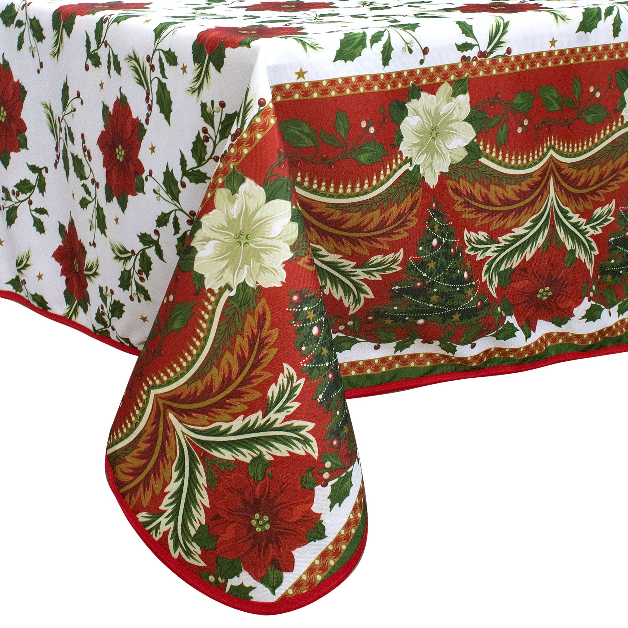 Tovaglia Natalizia antimacchia no stiro Copritavolo Natale varie misure 7155