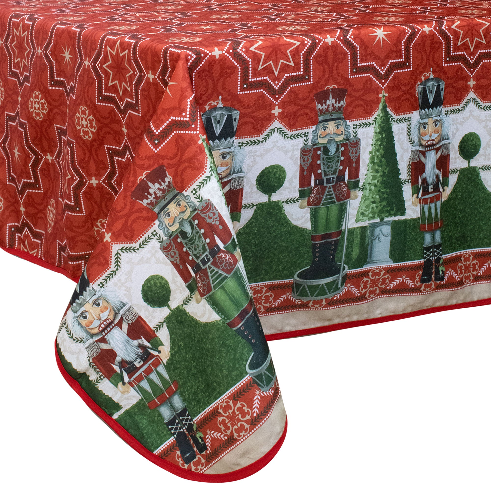 Tovaglia Natalizia antimacchia no stiro Copritavolo Natale varie misure 7155