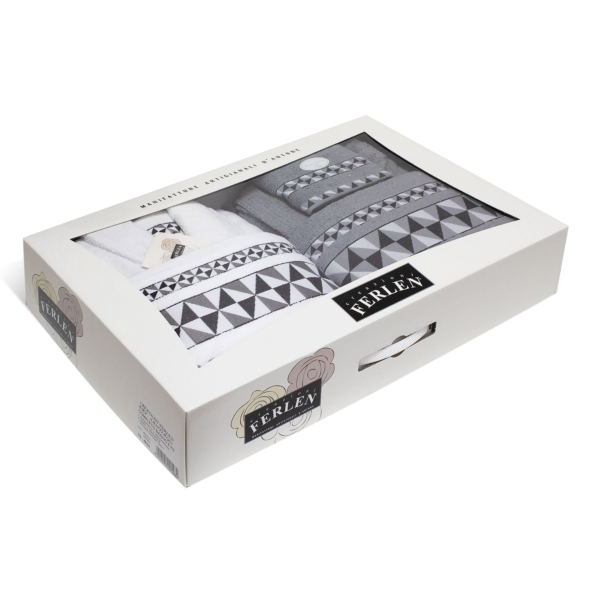 Completo bagno asciugamani accappatoi set uomo donna in spugna di cotone 7156