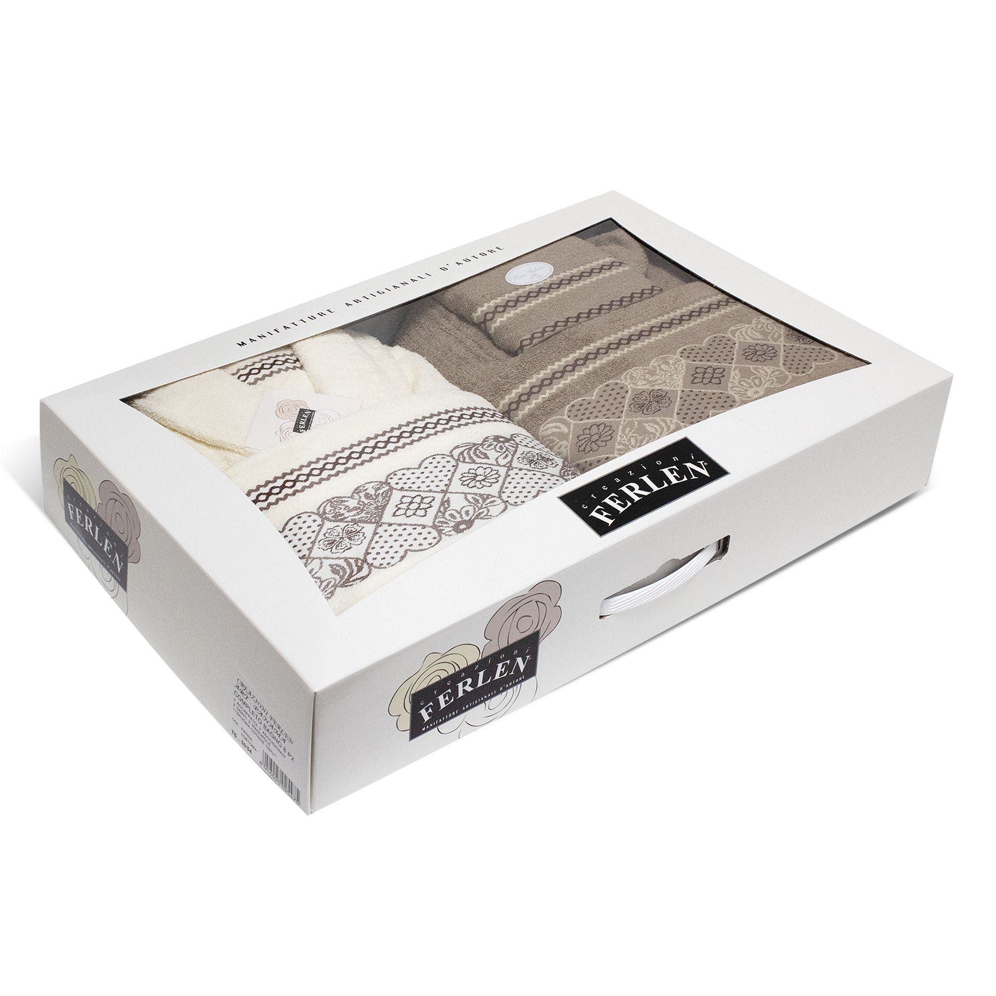 Completo bagno asciugamani accappatoi set uomo donna in spugna di cotone 7157