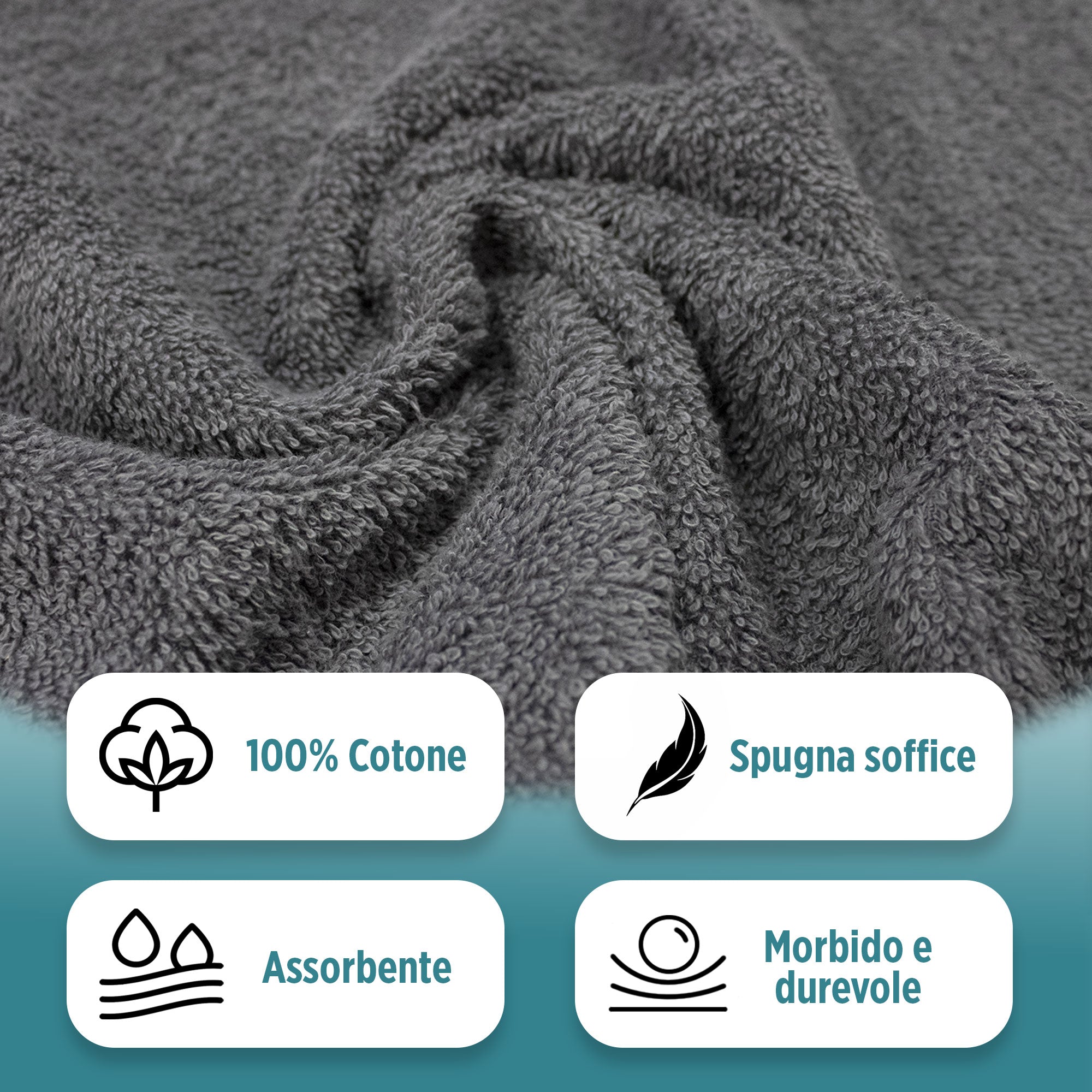 Completo bagno asciugamani accappatoi set uomo donna in spugna di cotone 7158