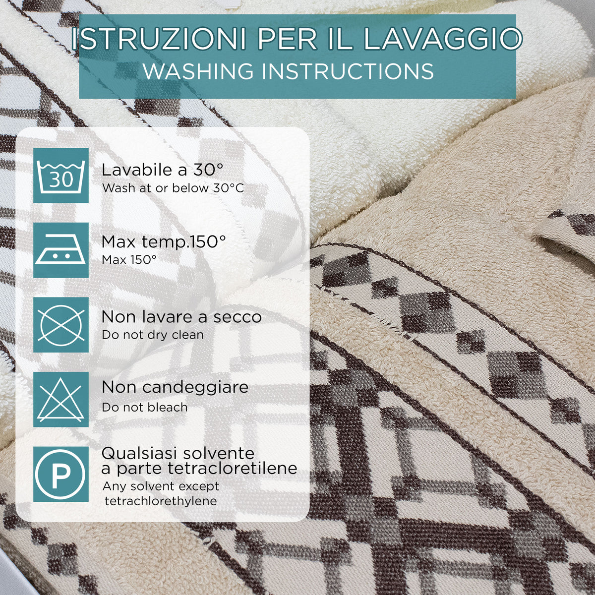 Completo bagno asciugamani accappatoi set uomo donna in spugna di cotone 7158