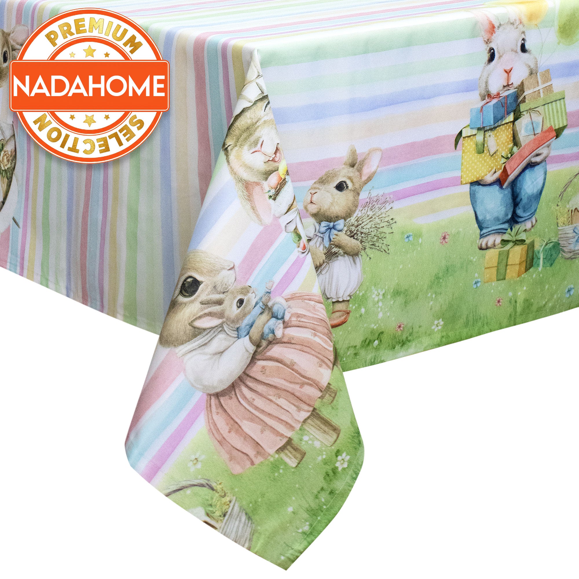 Tovaglia Pasquale antimacchia Copritavolo Pasqua copritavola varie misure 7159