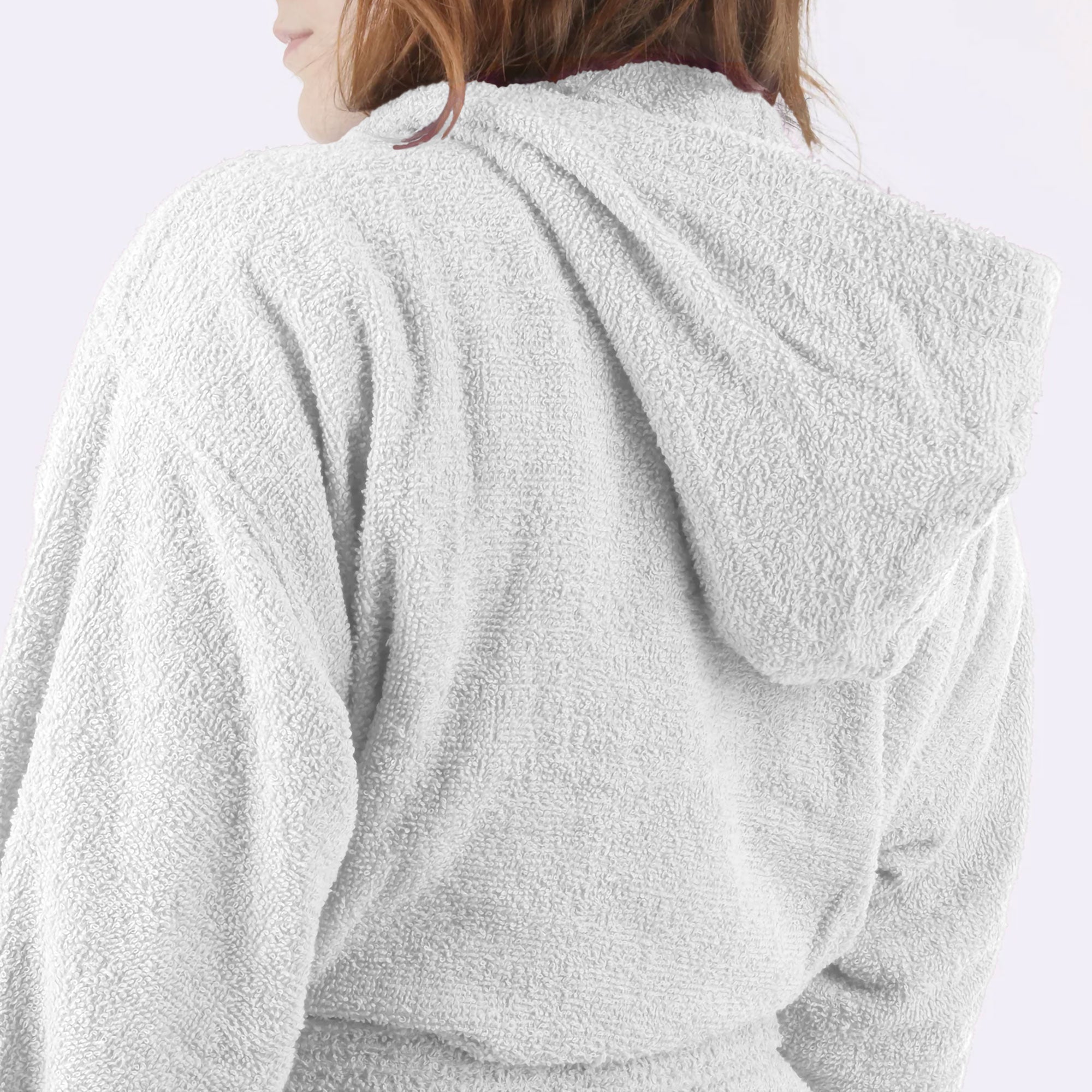 Accappatoio in spugna di cotone con cappuccio unisex uomo donna adulto 7161