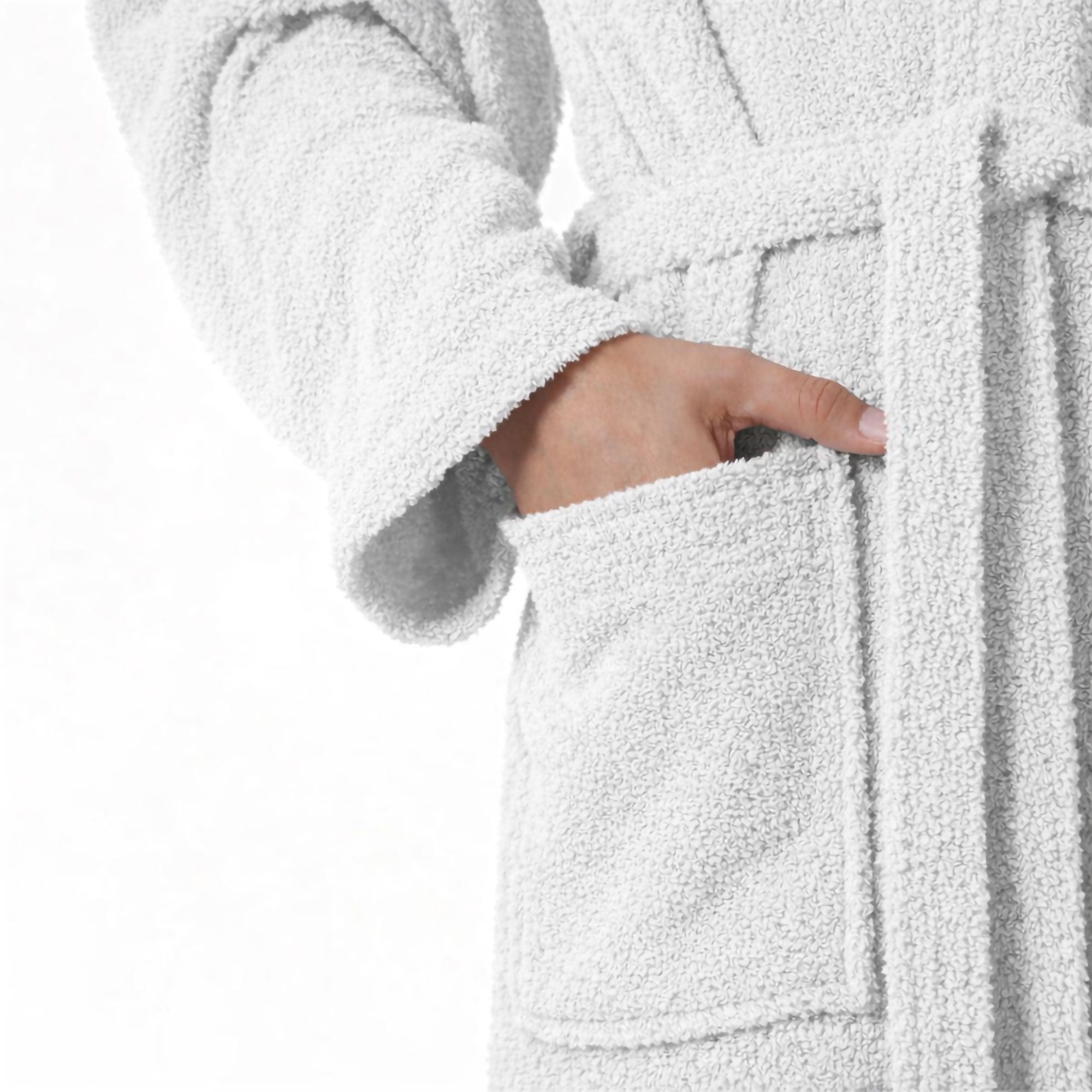 Accappatoio in spugna di cotone con cappuccio unisex uomo donna adulto 7161