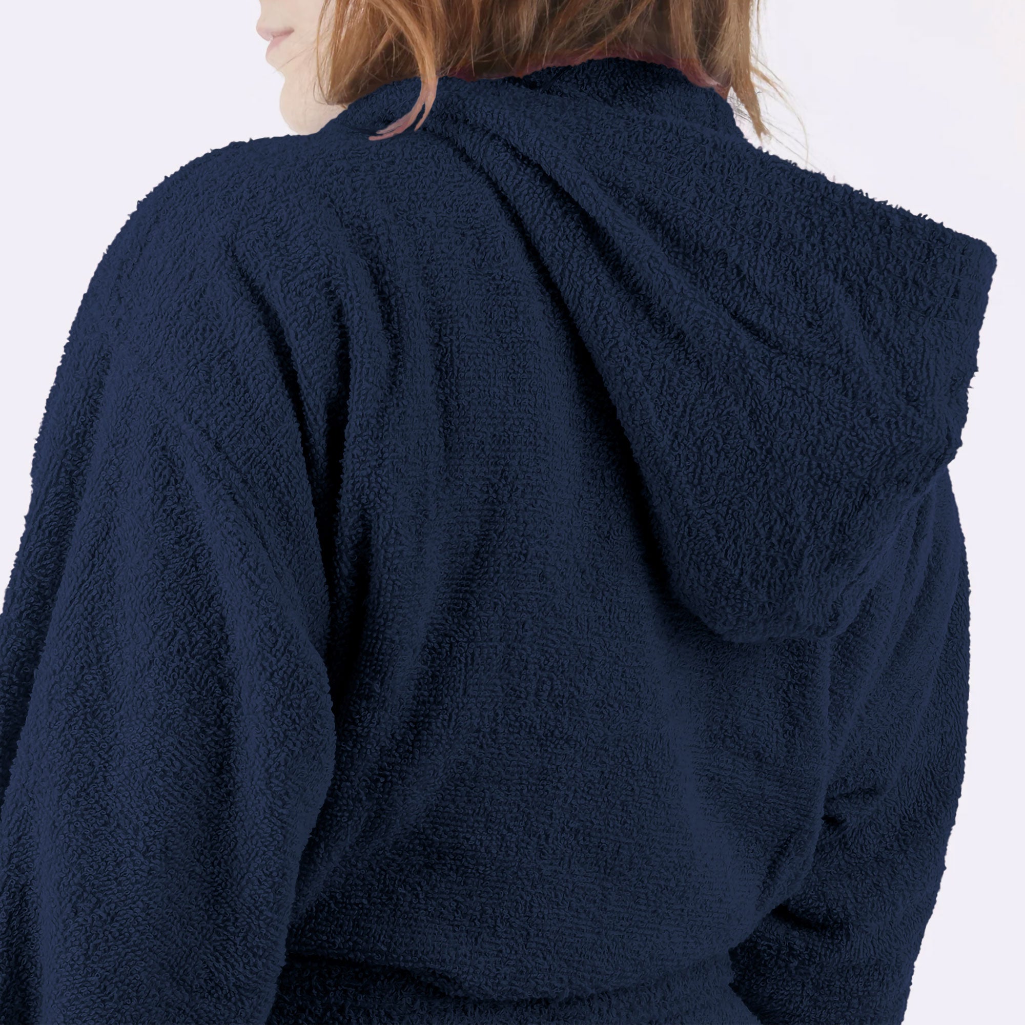 Accappatoio in spugna di cotone con cappuccio unisex uomo donna adulto 7161