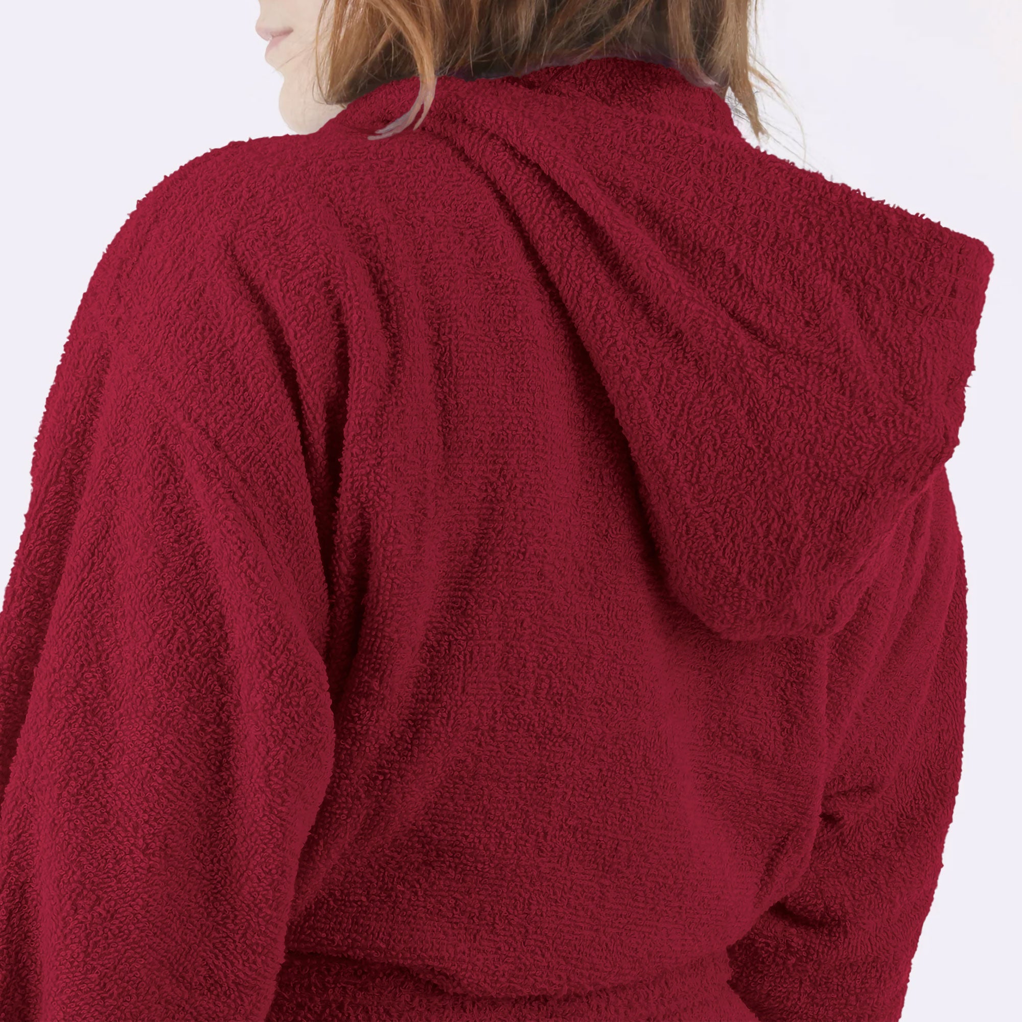 Accappatoio in spugna di cotone con cappuccio unisex uomo donna adulto 7161