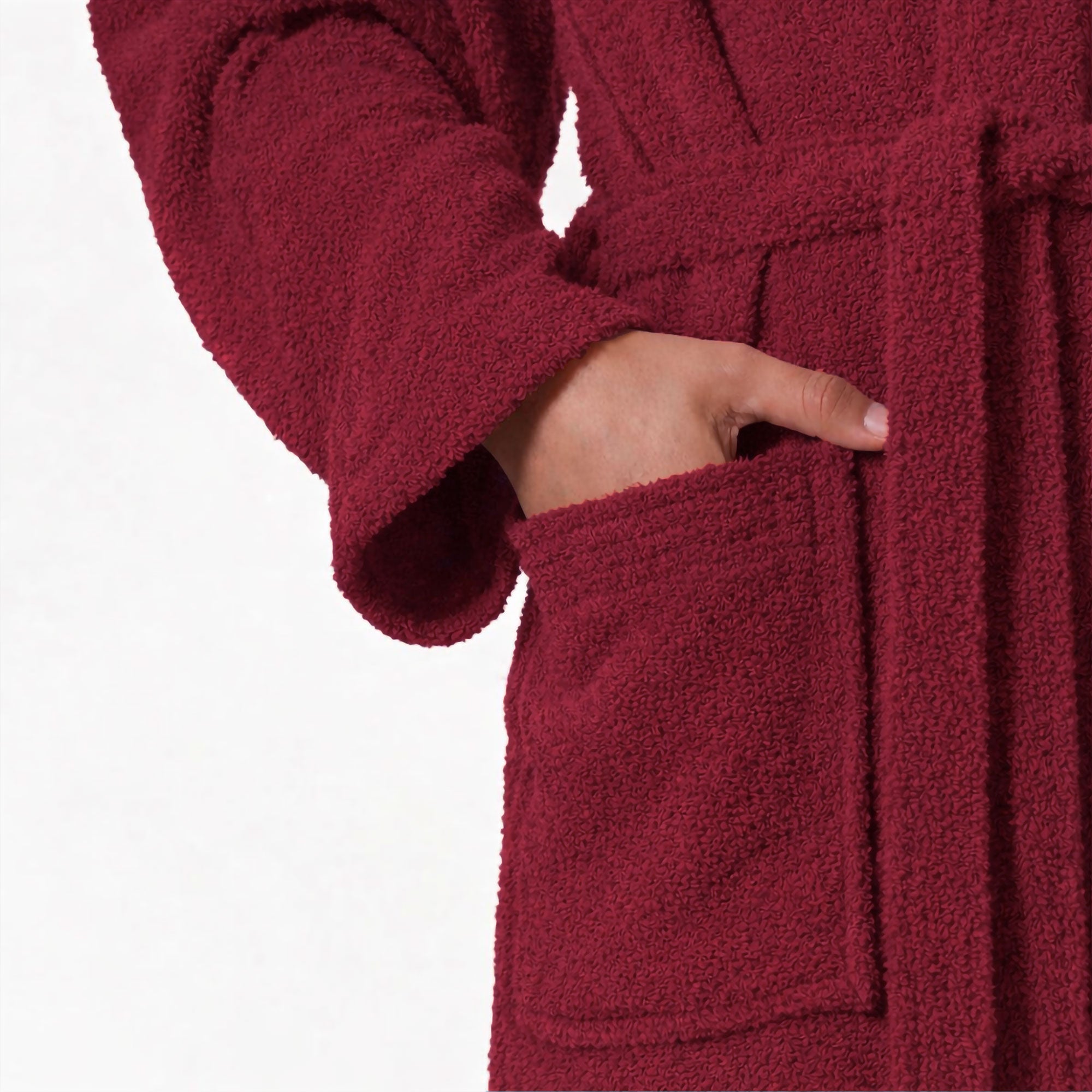 Accappatoio in spugna di cotone con cappuccio unisex uomo donna adulto 7161